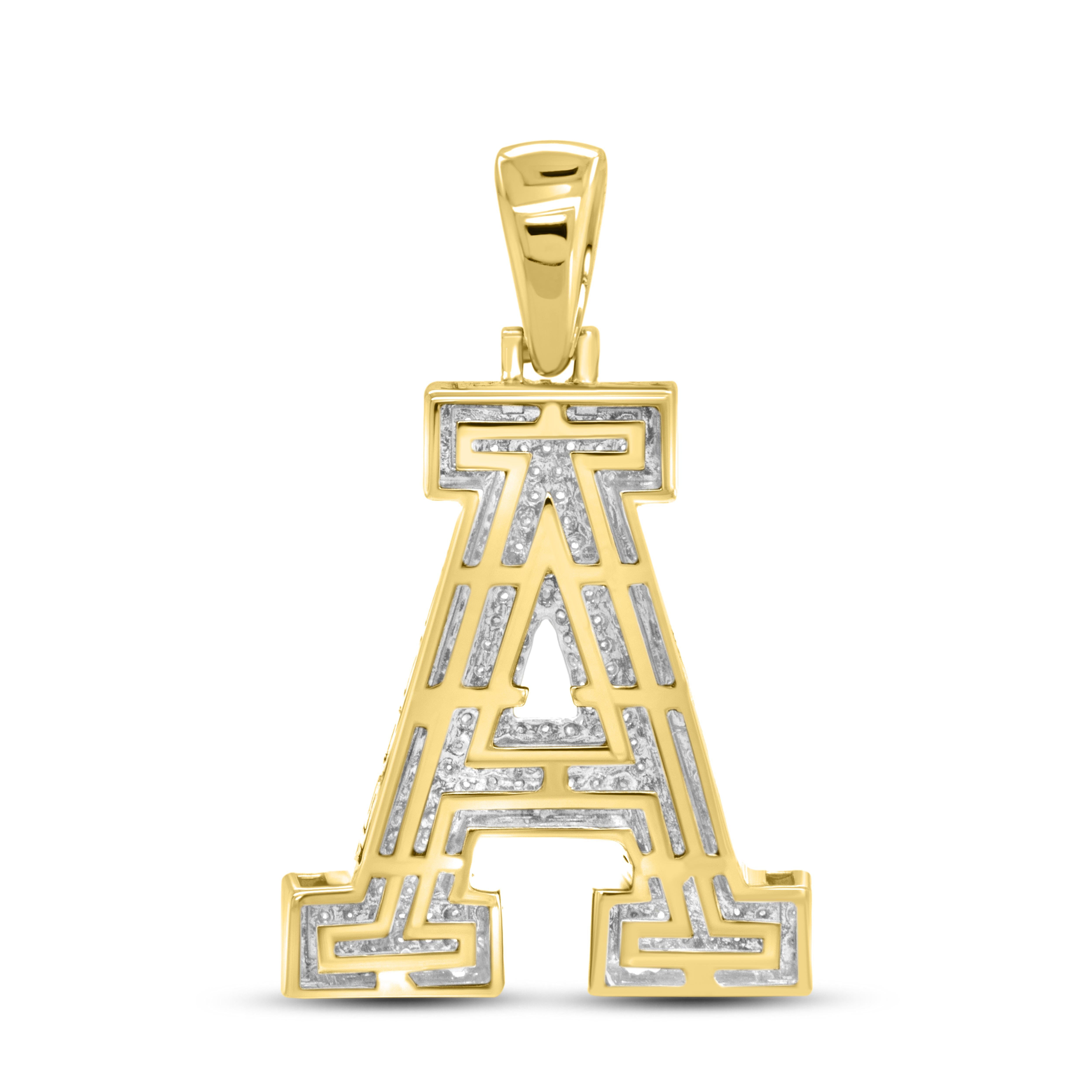 10KT YELLOW GOLD 0.72 CTW DIAMOND INITIAL A’