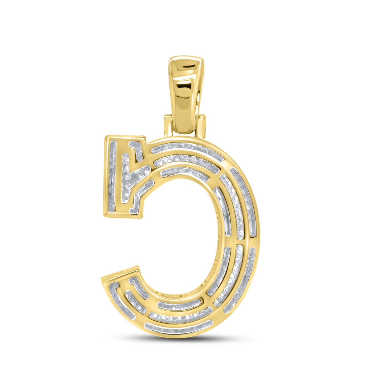 10K YELLOW GOLD 0.59 CTW DIAMOND INITIALS C