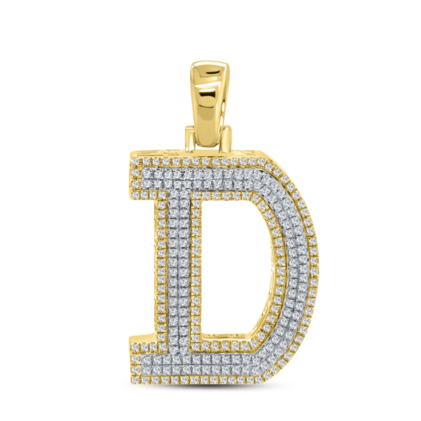 10K YELLOW GOLD 0.77 CTW DIAMOND INITIAL D