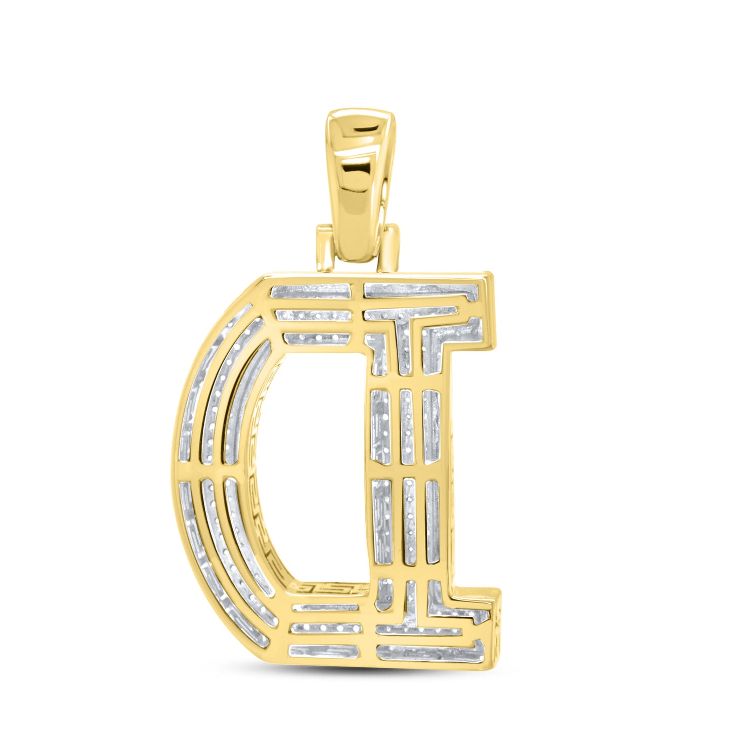 10K YELLOW GOLD 0.77 CTW DIAMOND INITIAL D