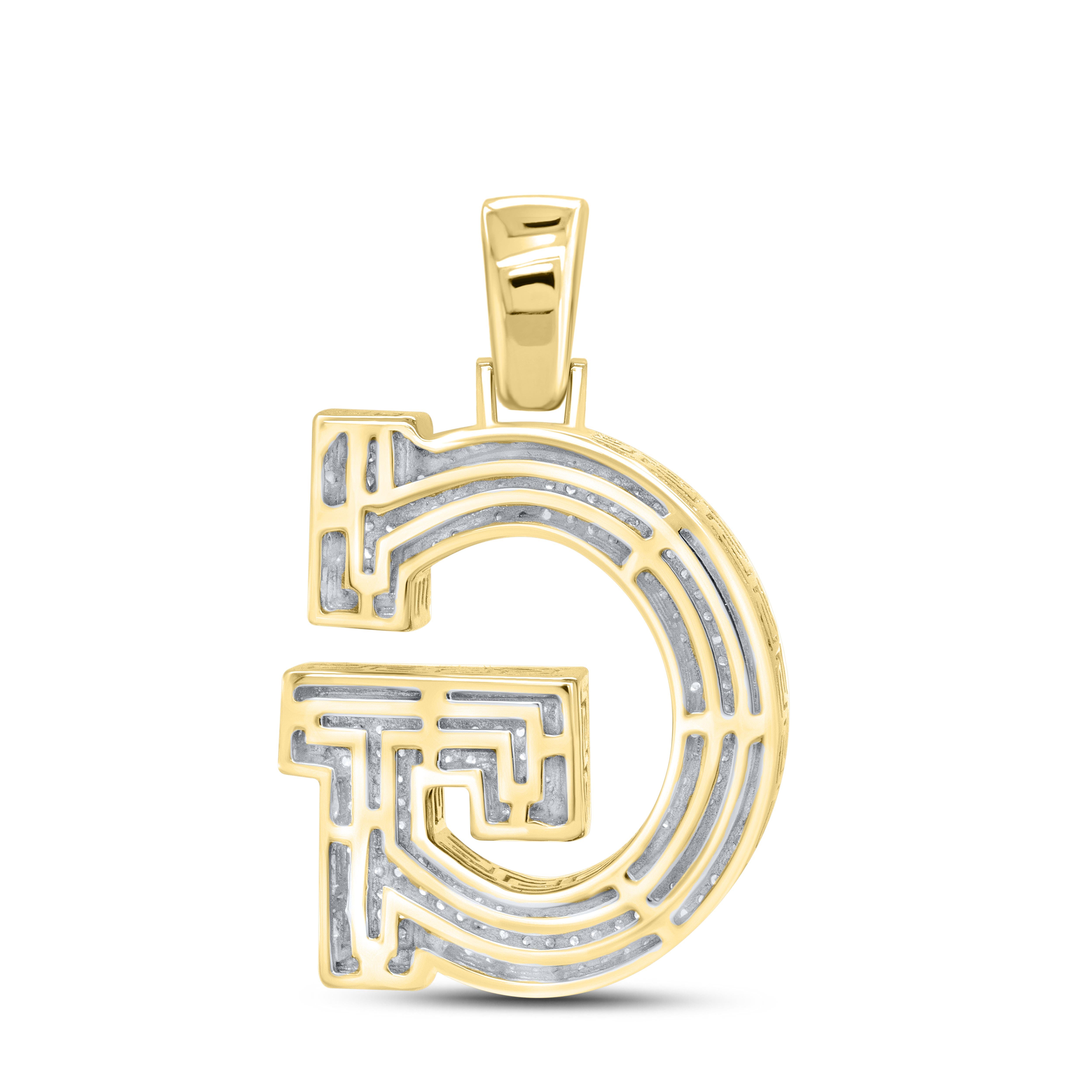 10K YELLOW GOLD 0.84 CTW DIAMOND INITIAL G
