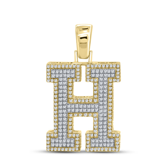 10K YELLOW GOLD 0.71 CTW DIAMOND INITIAL H