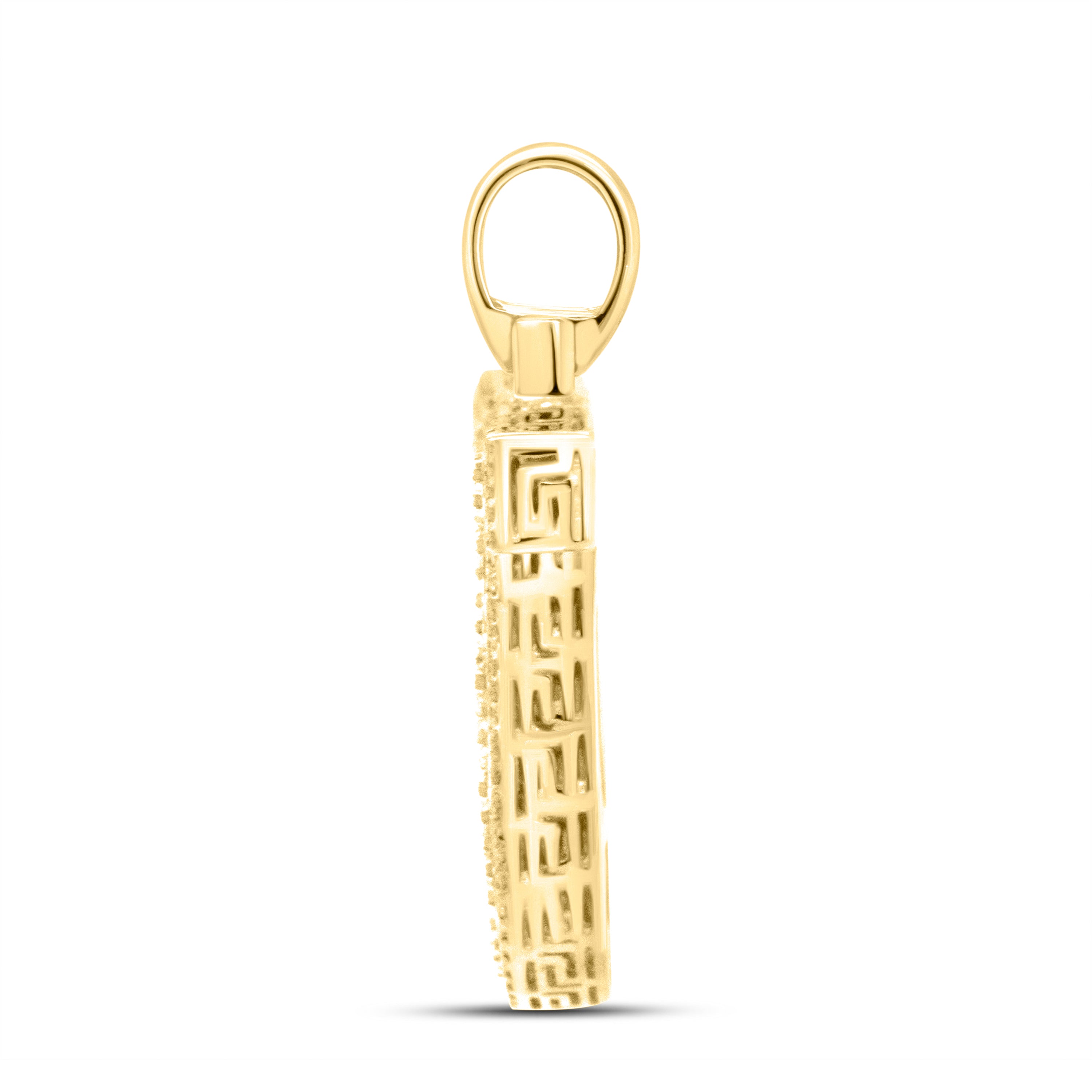10kt yellow gold 0.54 CTW Diamond Initial J Charm
