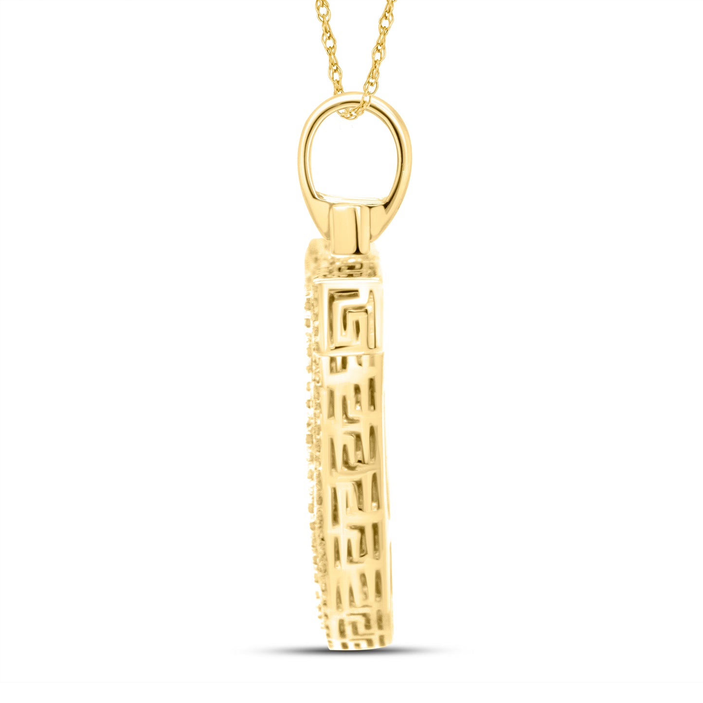 10kt yellow gold 0.54 CTW Diamond Initial J Charm