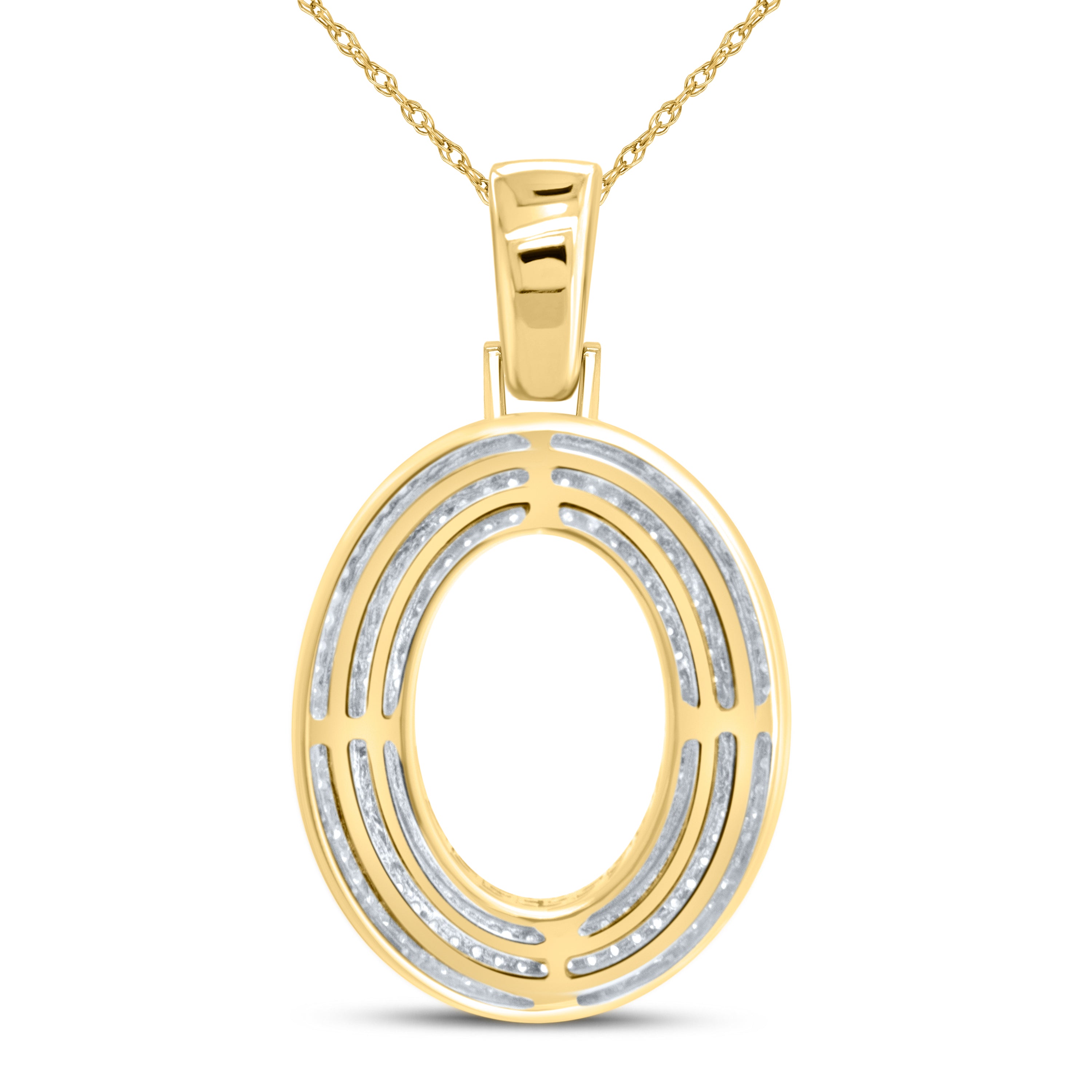 10KT YELLOW GOLD 0.6 CTW DIAMOND INITIAL ‘O’