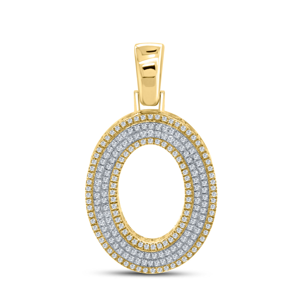 10KT YELLOW GOLD 0.6 CTW DIAMOND INITIAL ‘O’
