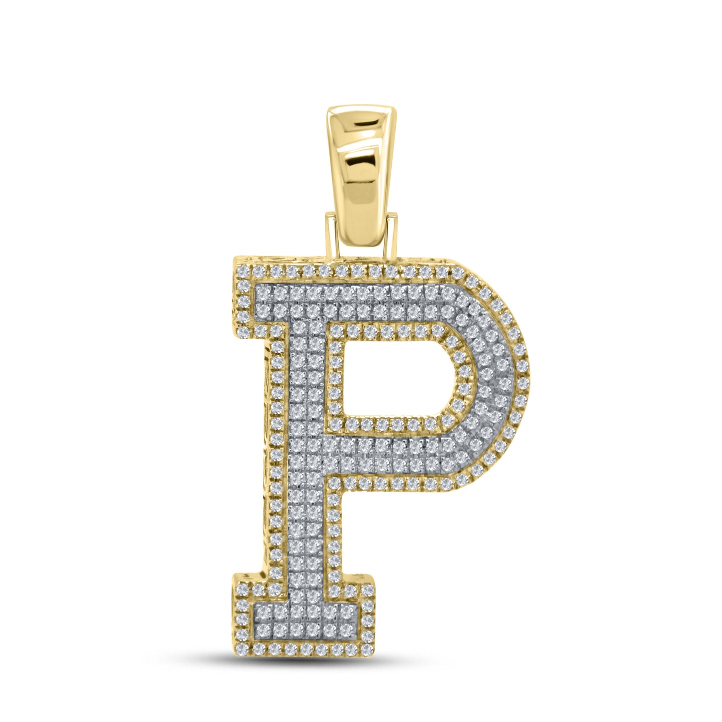 10K YELLOW GOLD 0.64 CTW DIAMOND INITIAL ‘P’