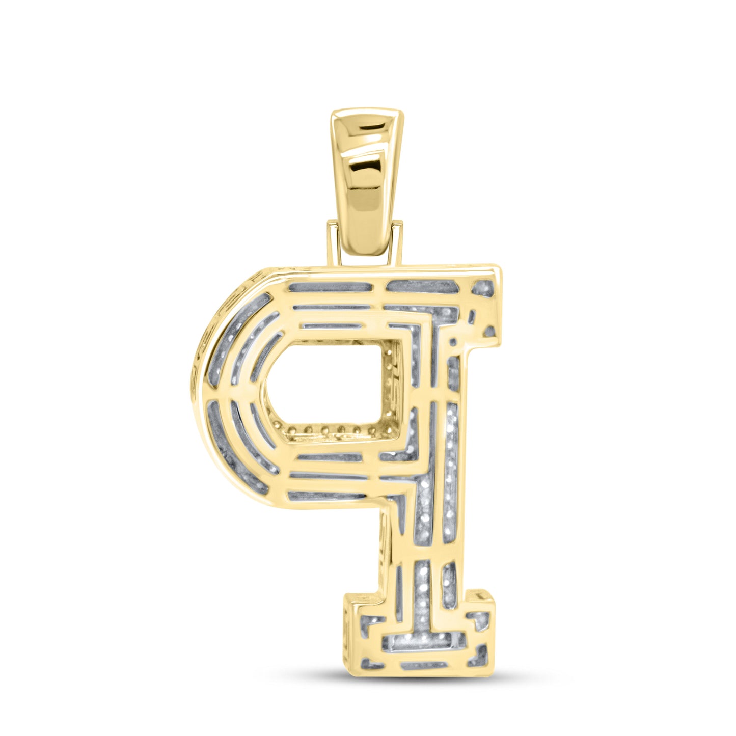 10K YELLOW GOLD 0.64 CTW DIAMOND INITIAL ‘P’