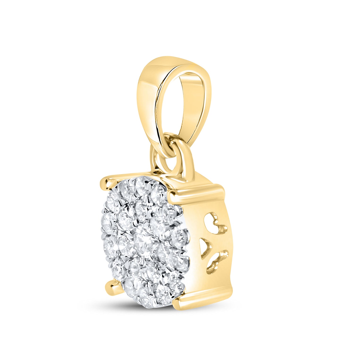 10K YELLOW 0.16 CTW DIAMOND PENDANT