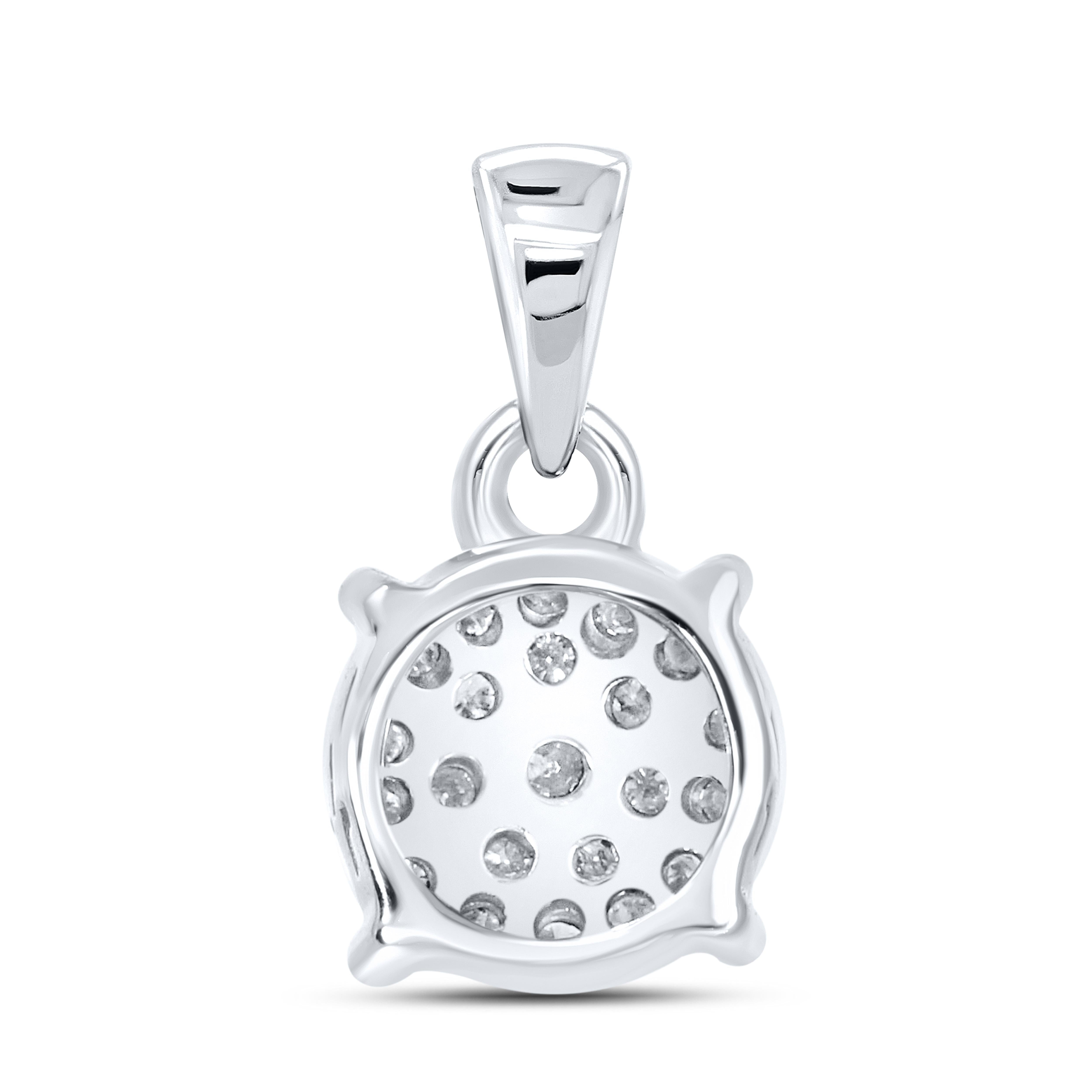 10K WHITE GOLD 0.15 CTW DIAMOND PENDANT