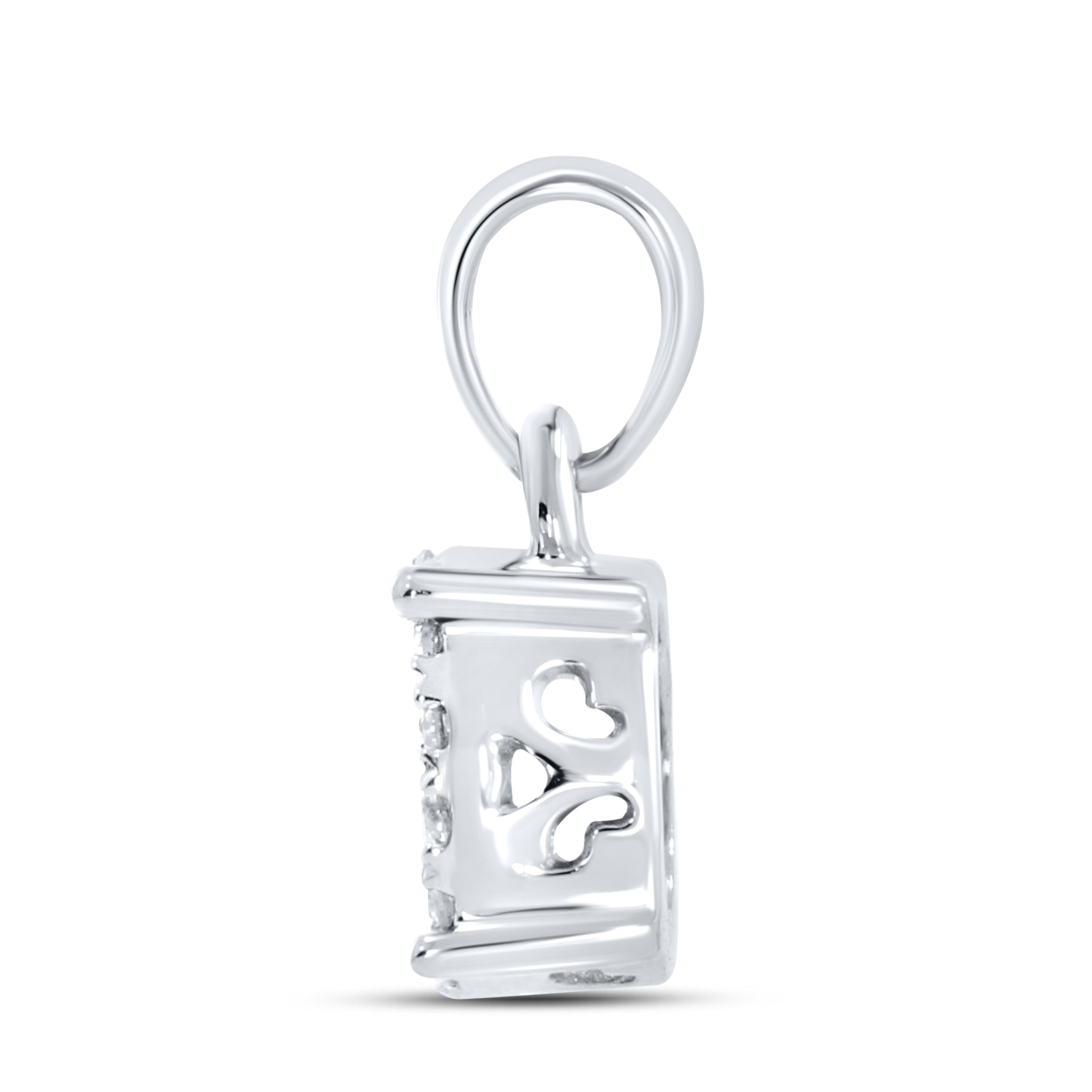 10K WHITE GOLD 0.15 CTW DIAMOND PENDANT