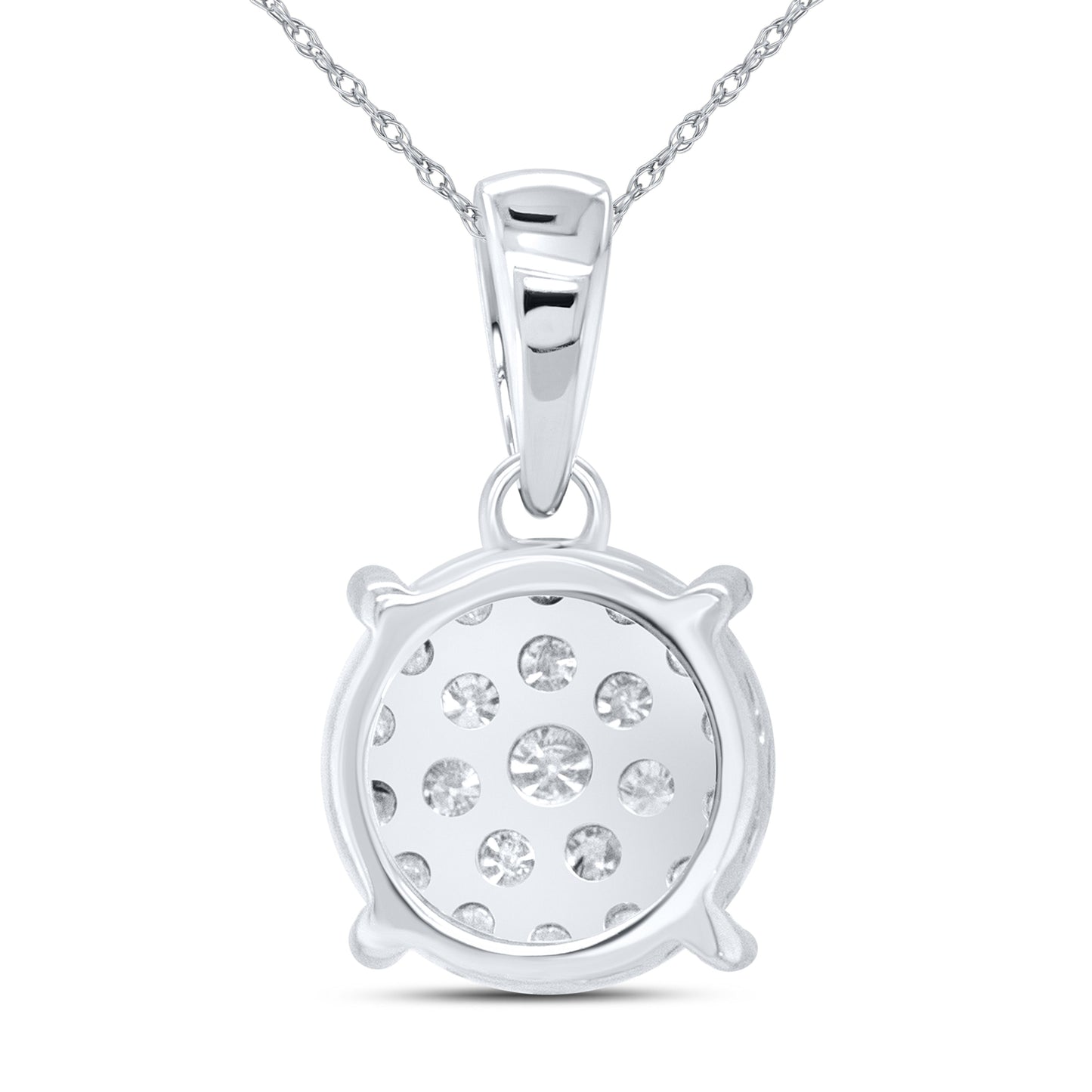 10KT WHITE GOLD 1/4 CTW DIAMOND PENDANT