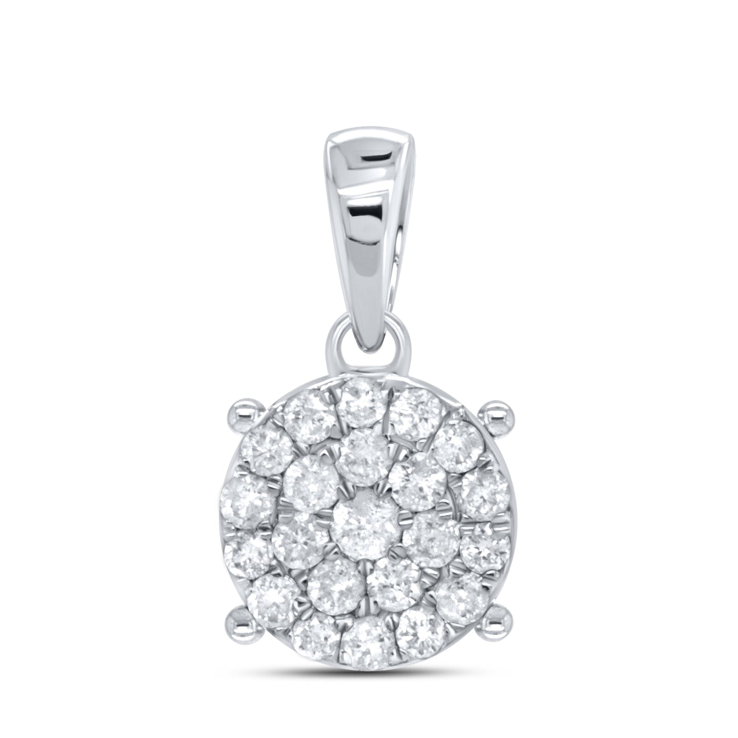 10KT WHITE GOLD 1/4 CTW DIAMOND PENDANT