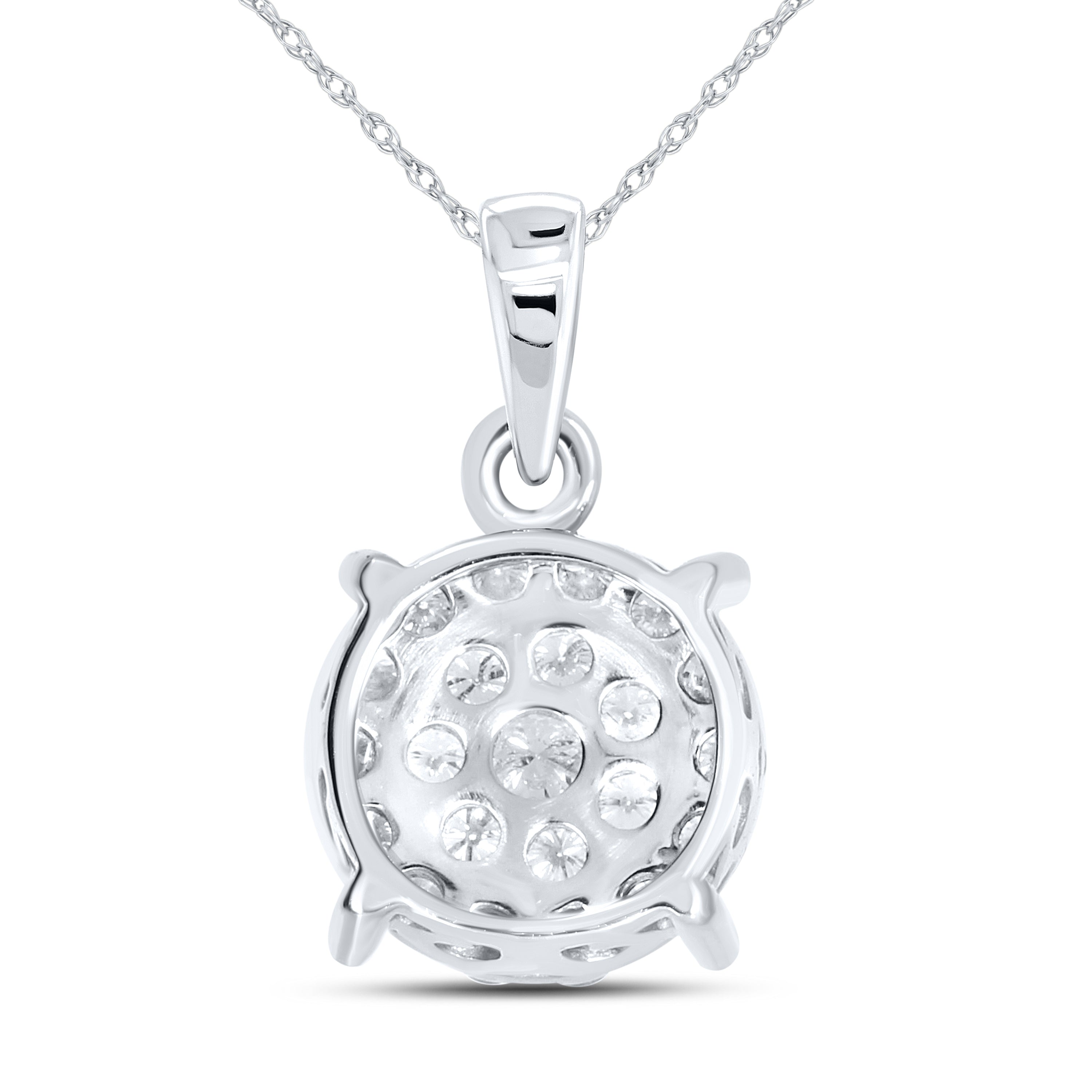 10K WHITE GOLD 0.45 CTW DIAMOND PENDANT