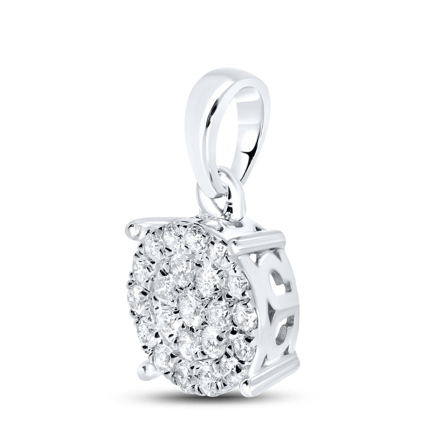 10K WHITE GOLD 0.45 CTW DIAMOND PENDANT