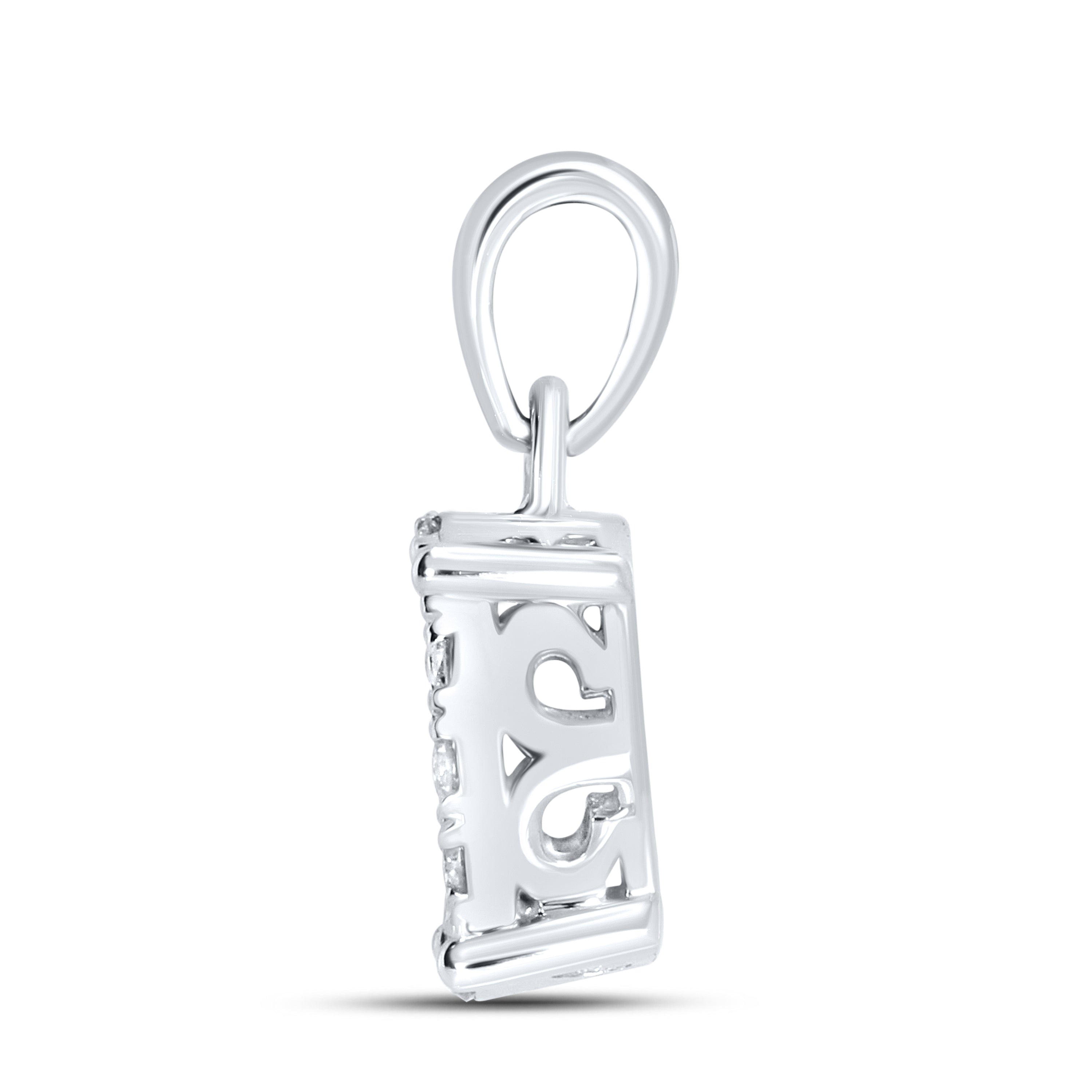 10K WHITE GOLD 0.45 CTW DIAMOND PENDANT