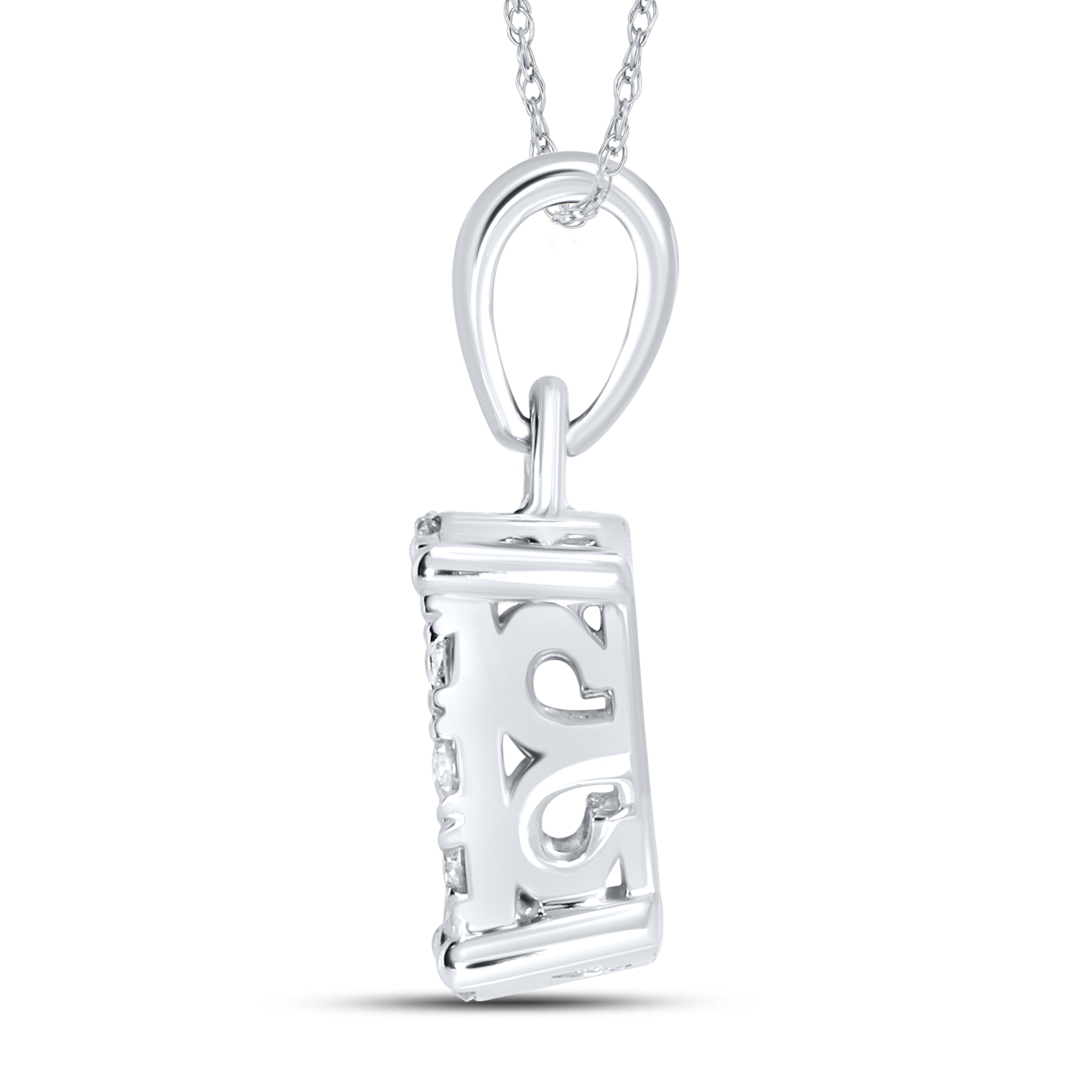 10K WHITE GOLD 0.45 CTW DIAMOND PENDANT