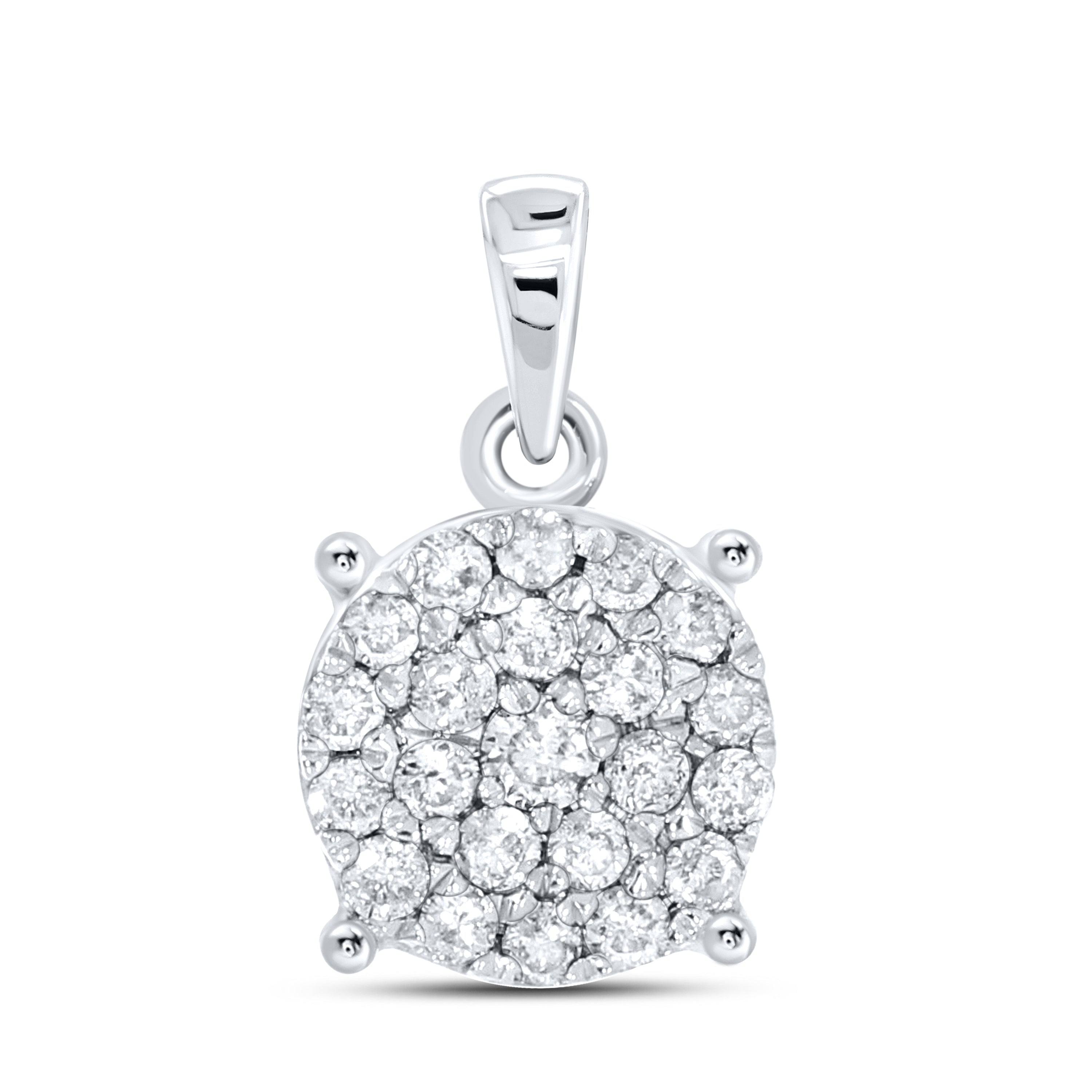 10K WHITE GOLD 0.45 CTW DIAMOND PENDANT