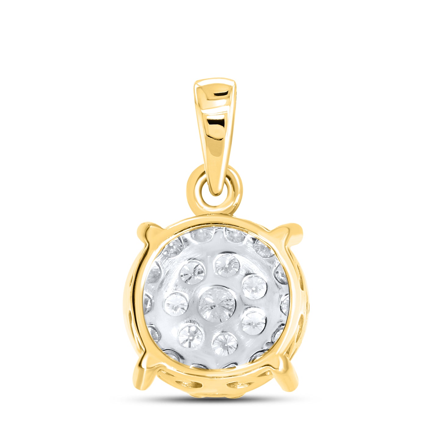 10KT YELLOW 0.45 CTW DIAMOND PENDANT