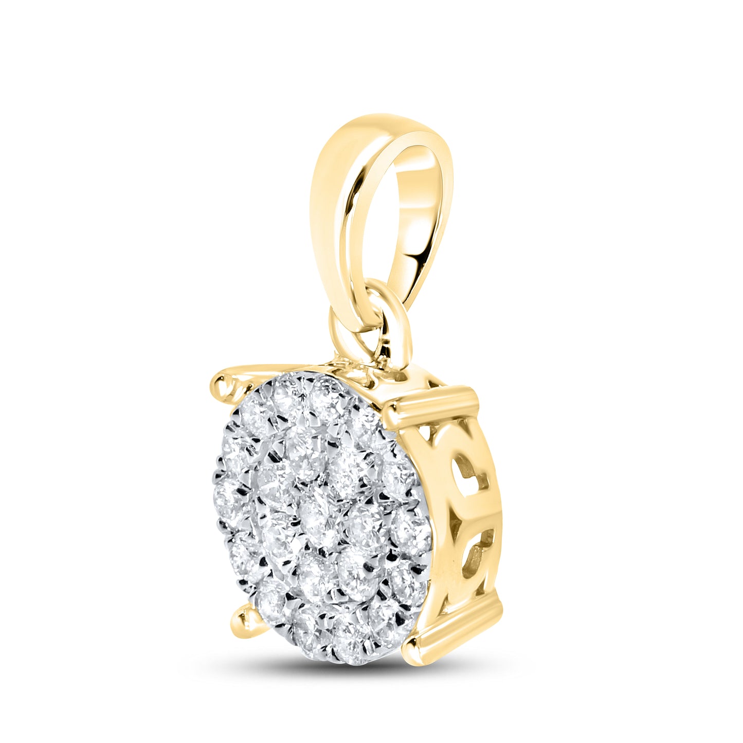 10KT YELLOW 0.45 CTW DIAMOND PENDANT