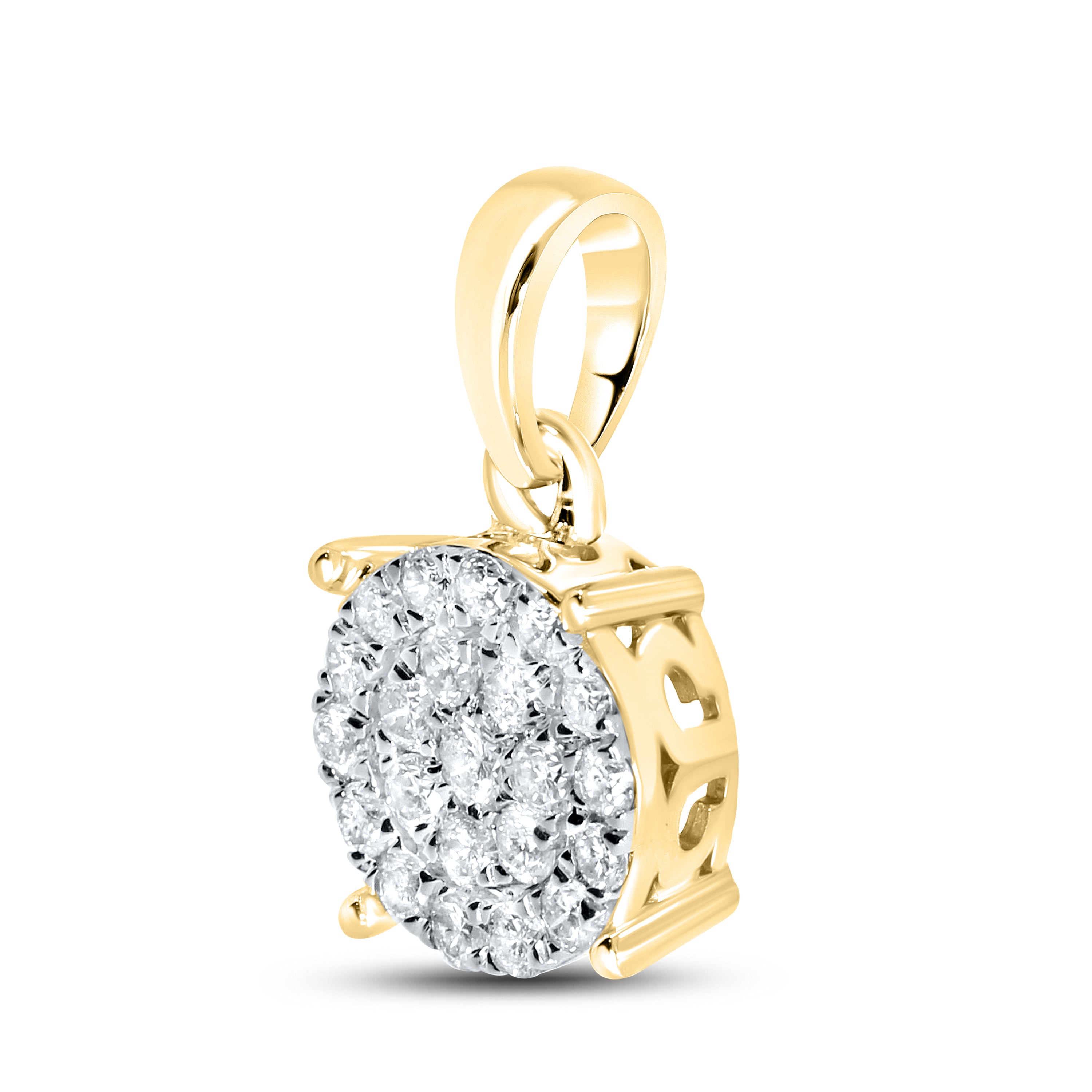 10KT YELLOW GOLD 0.47 CTW DIAMOND PENDANT