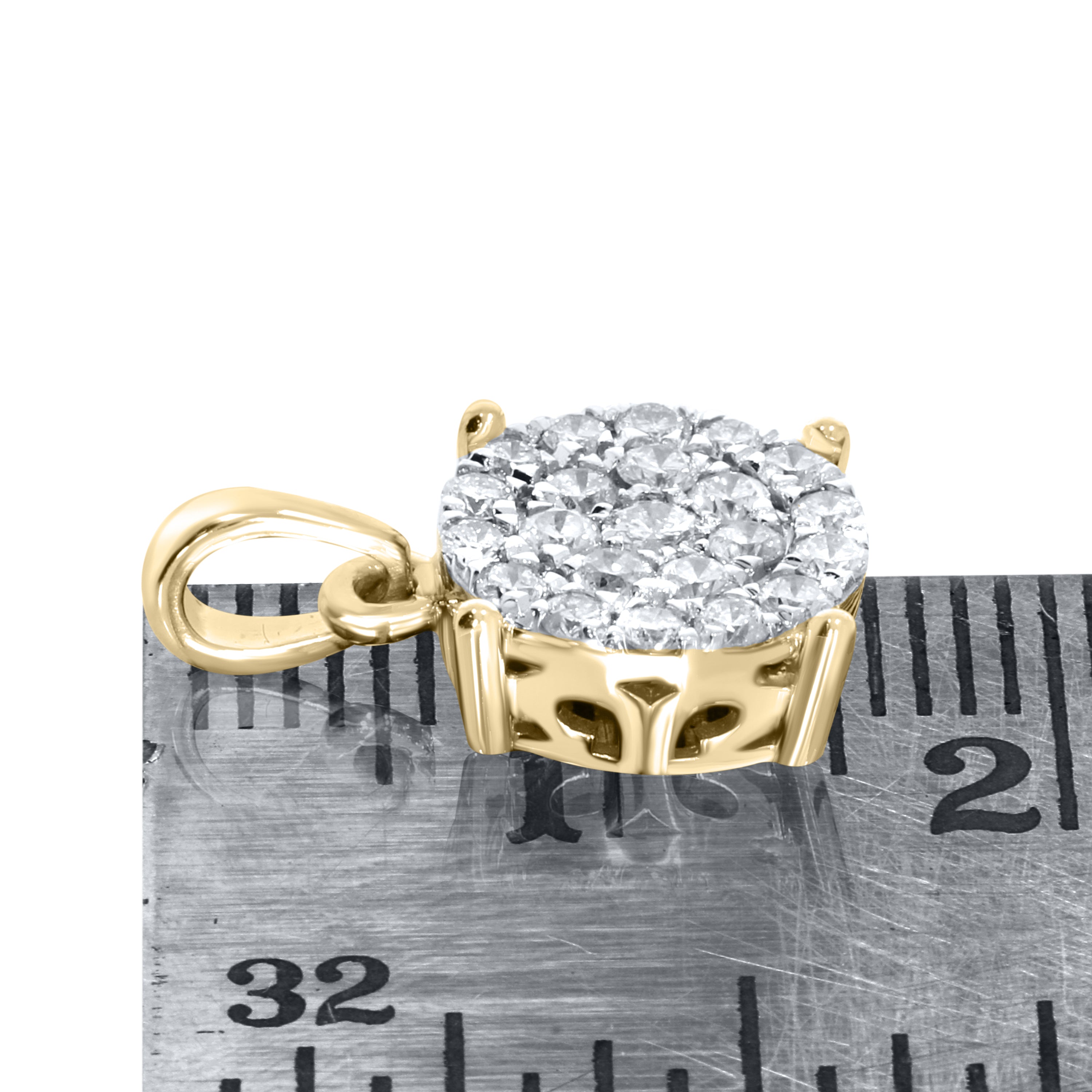 10KT YELLOW GOLD 0.47 CTW DIAMOND PENDANT