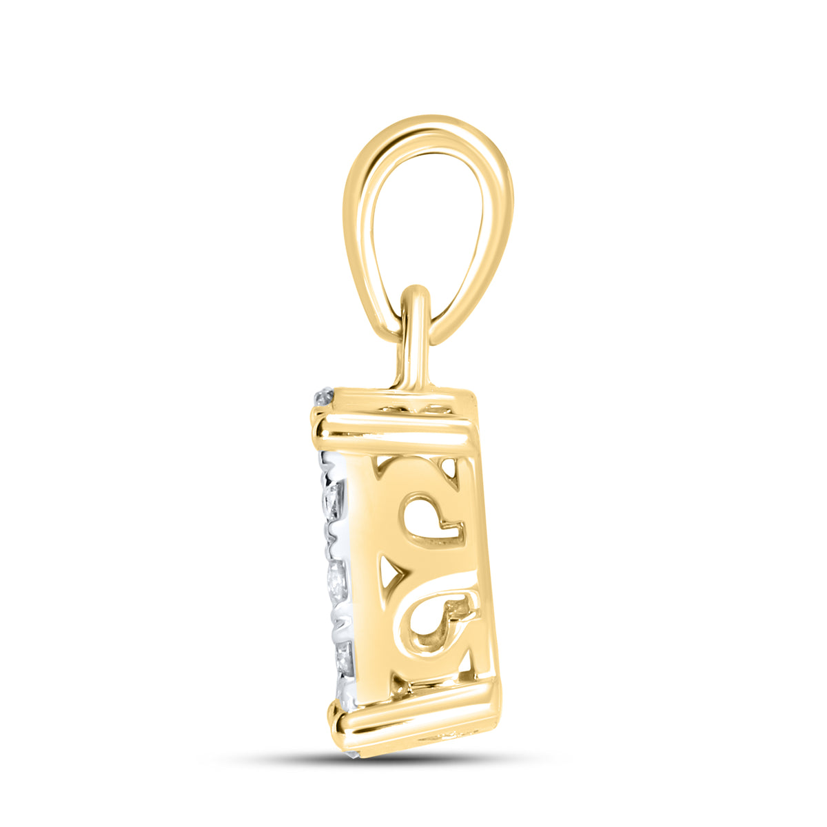 10KT YELLOW 0.45 CTW DIAMOND PENDANT