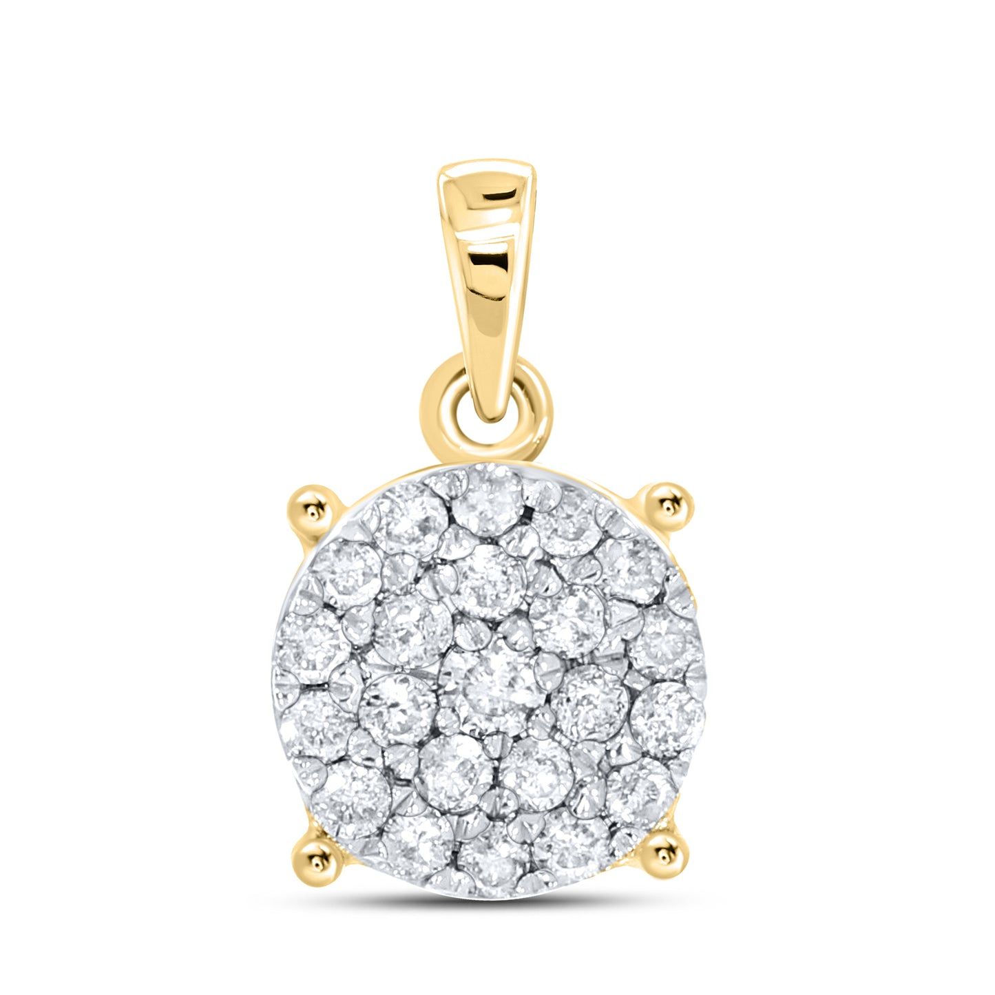 10KT YELLOW 0.45 CTW DIAMOND PENDANT