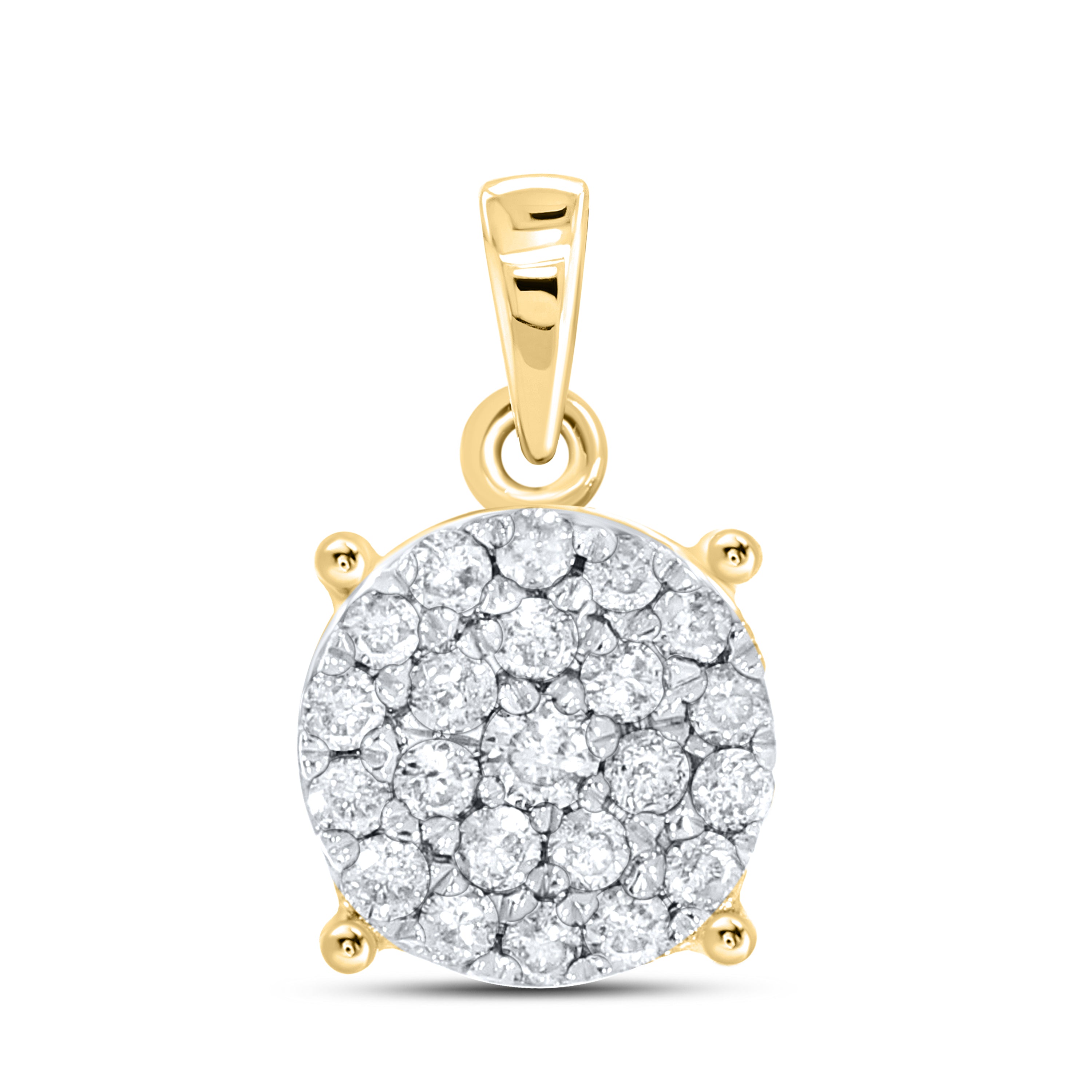 10KT YELLOW GOLD 0.47 CTW DIAMOND PENDANT