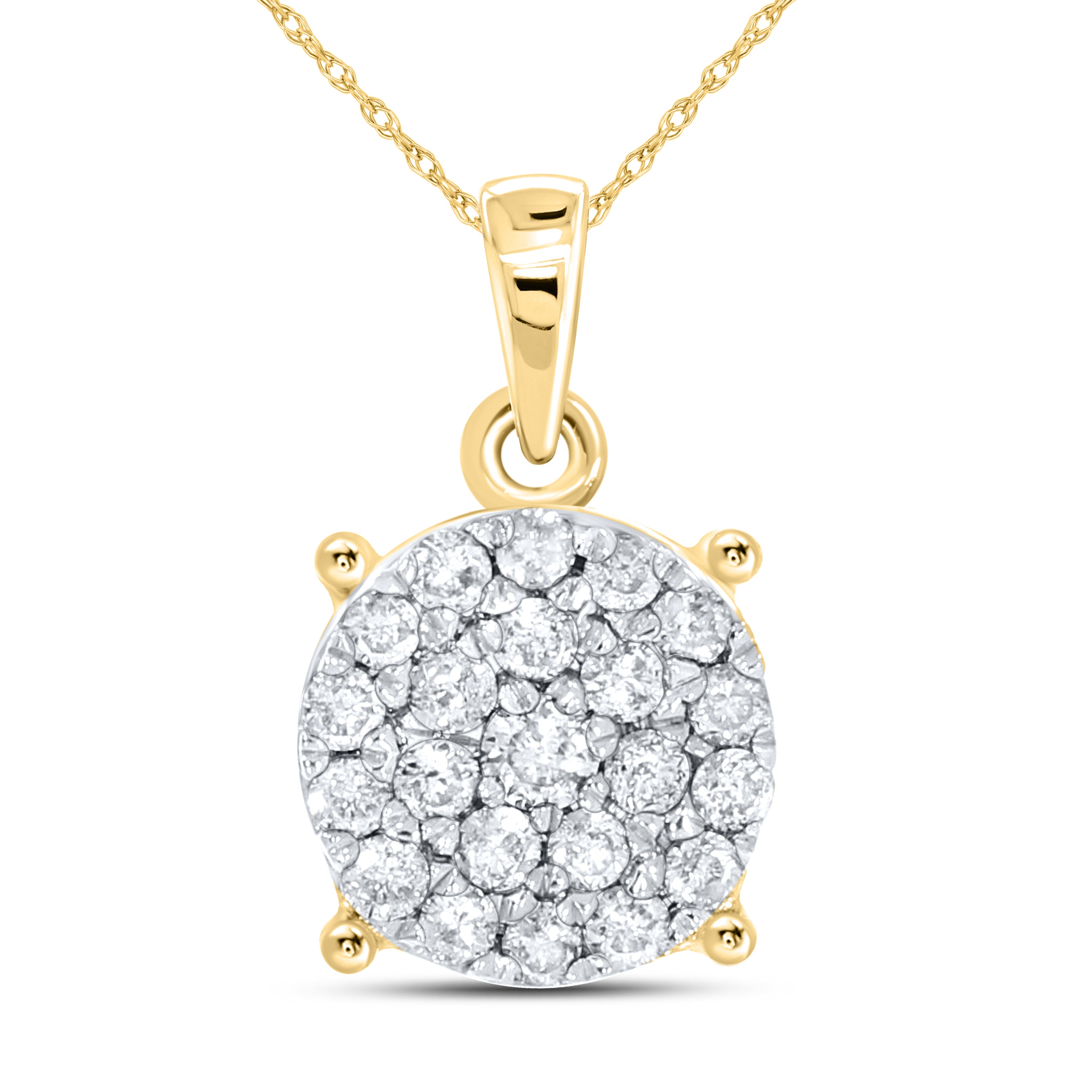 10KT YELLOW GOLD 0.47 CTW DIAMOND PENDANT