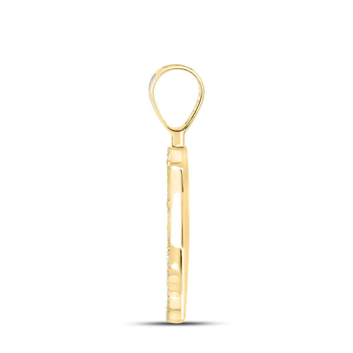 10k Yellow Gold 0.87 ctw diamond initial “D”