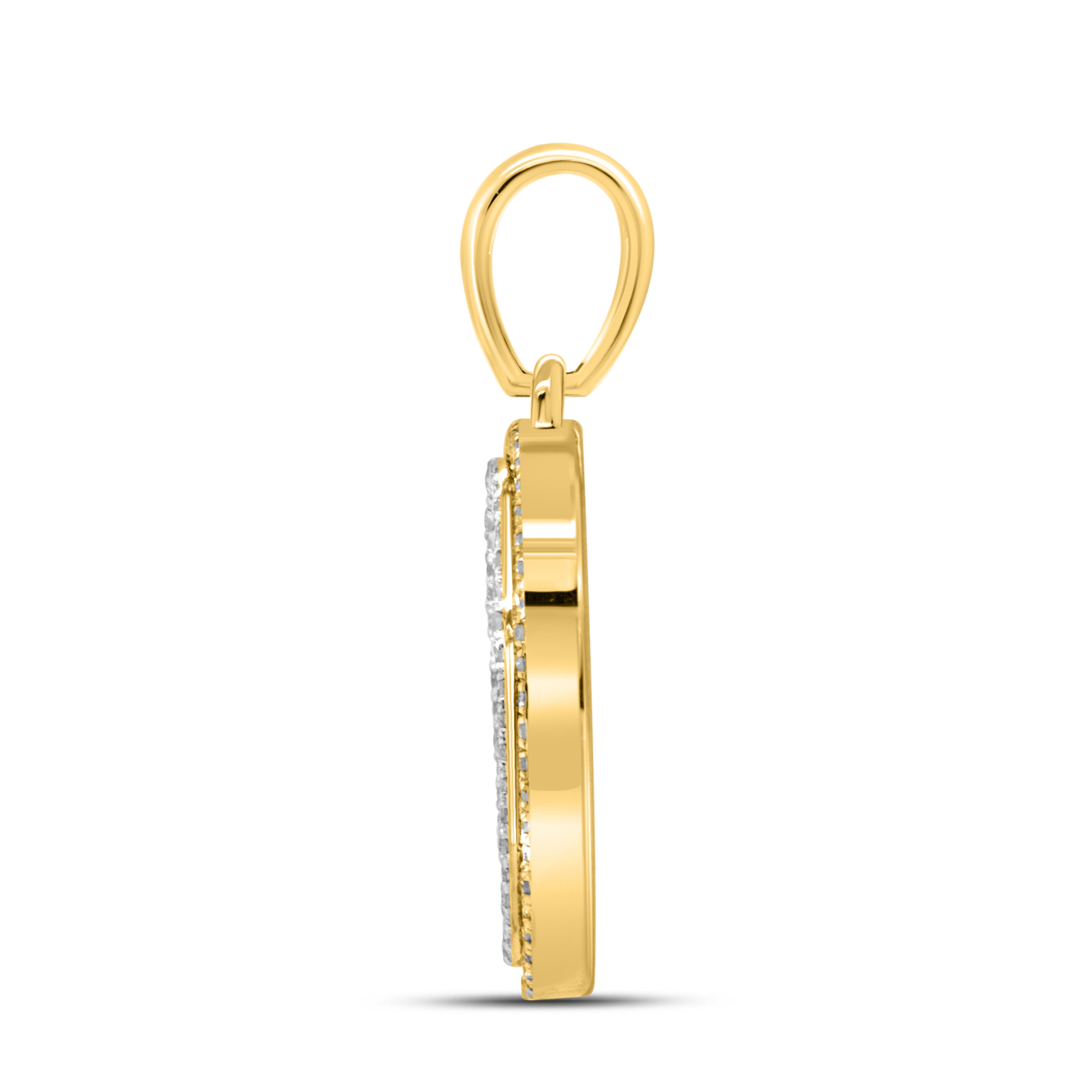 10KT YELLOW GOLD 0.34 CTW DIAMOND INITIAL P