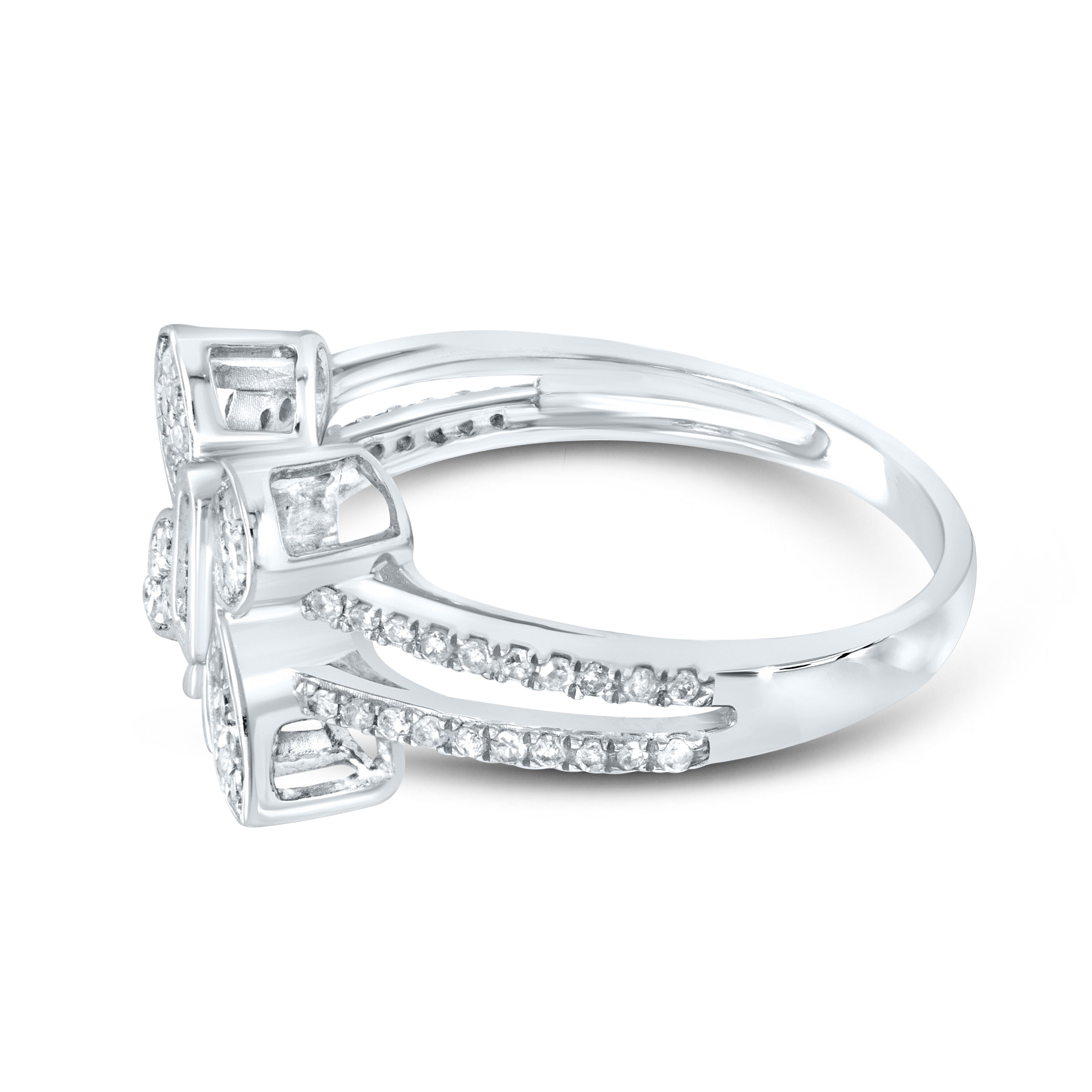 10kt white gold 0.15 ctw diamond butterfly ring