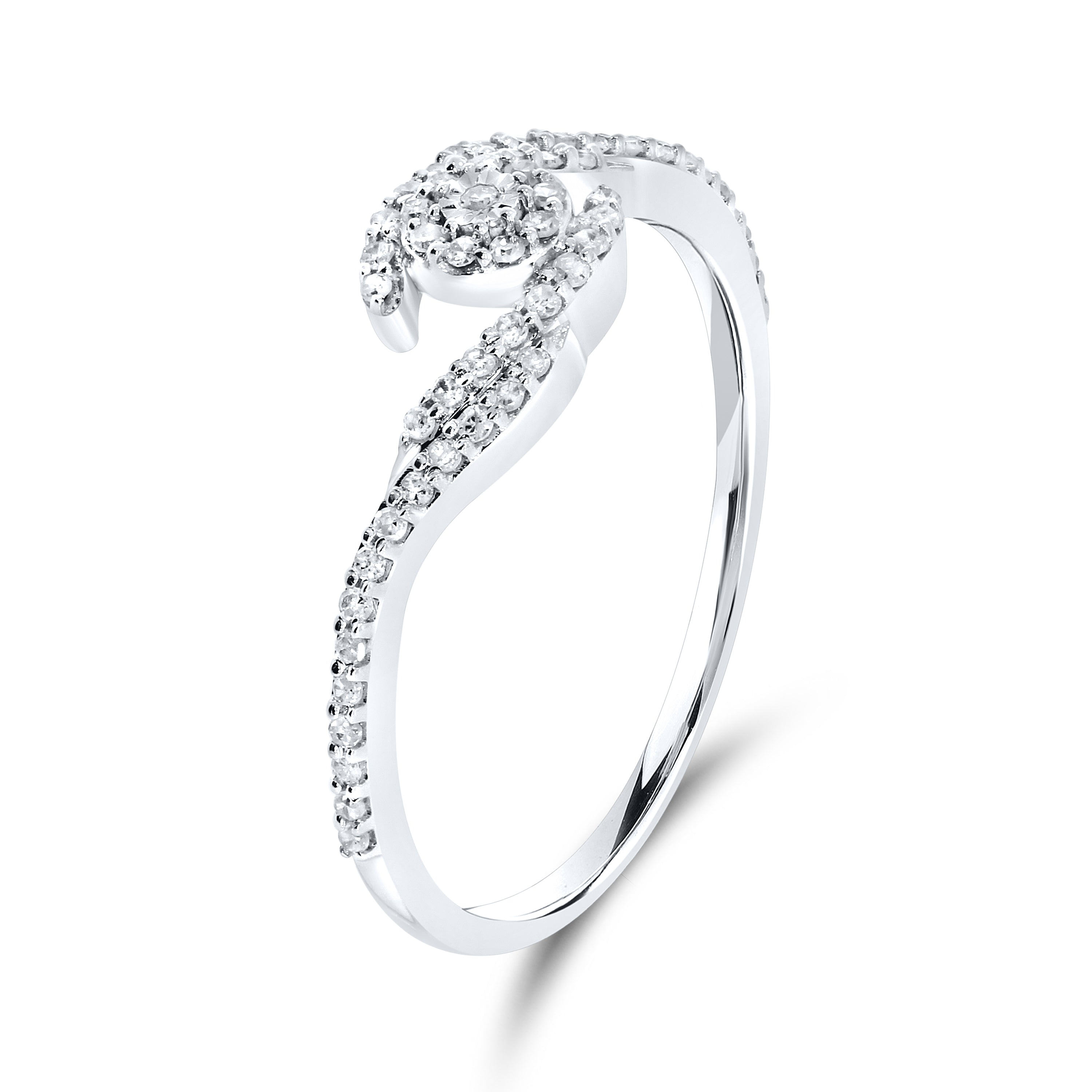 14KT WHITE GOLD DIAMOND PROMISE RING 0.17 CTW
