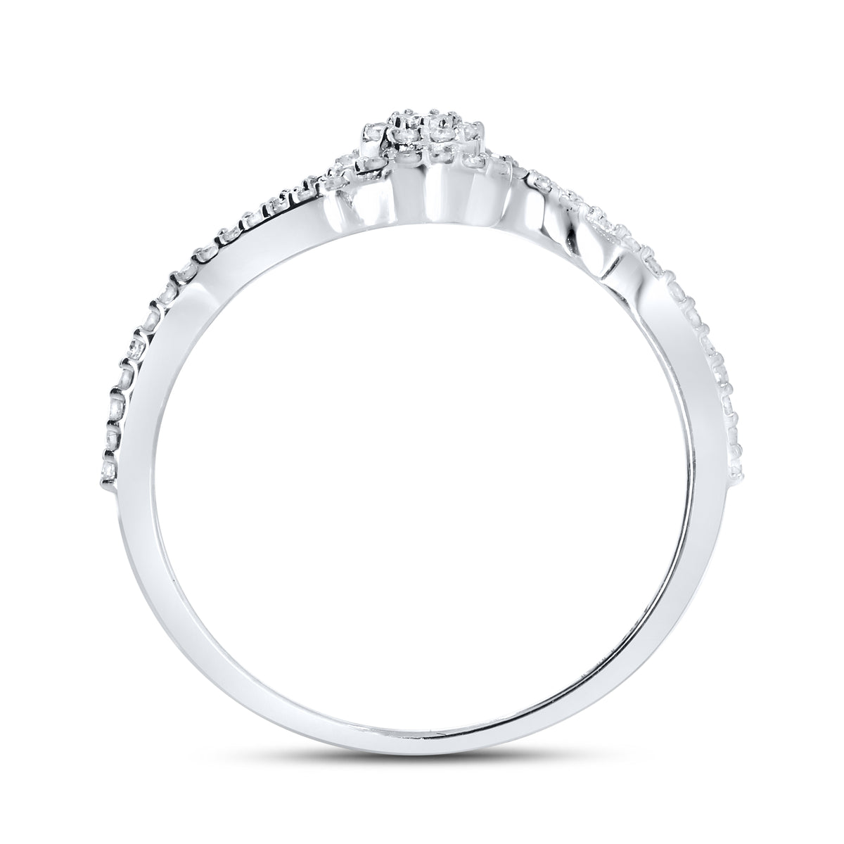 14KT WHITE GOLD DIAMOND PROMISE RING 0.17 CTW