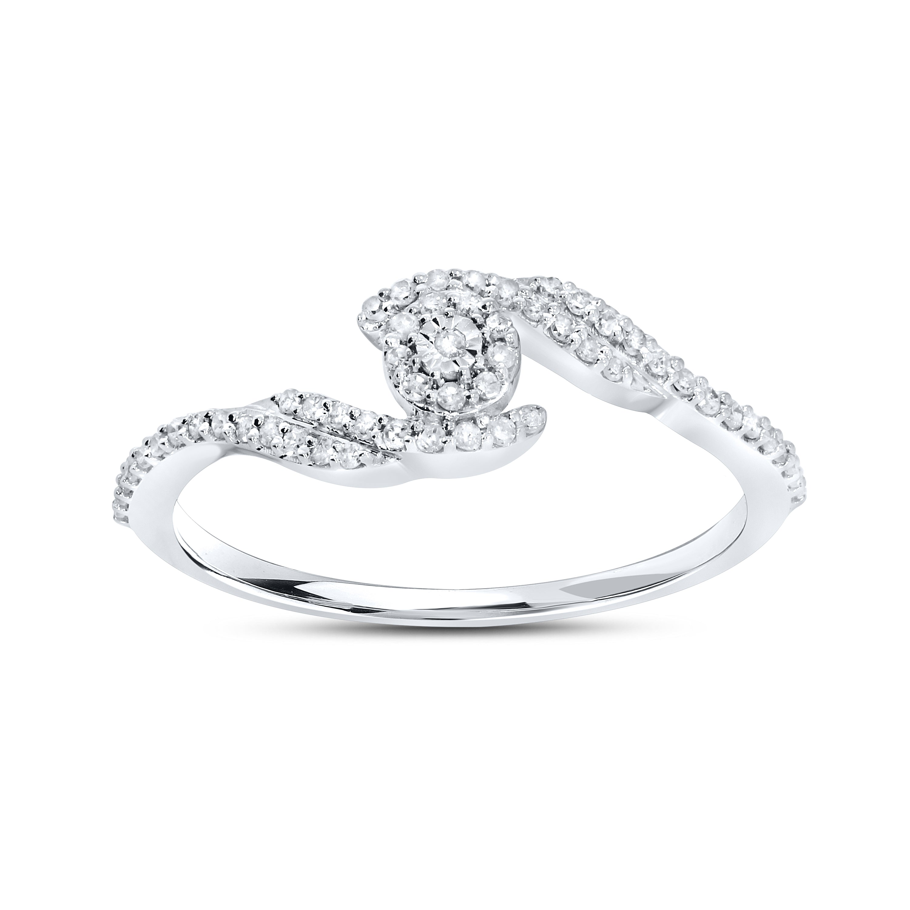 14KT WHITE GOLD DIAMOND PROMISE RING 0.17 CTW