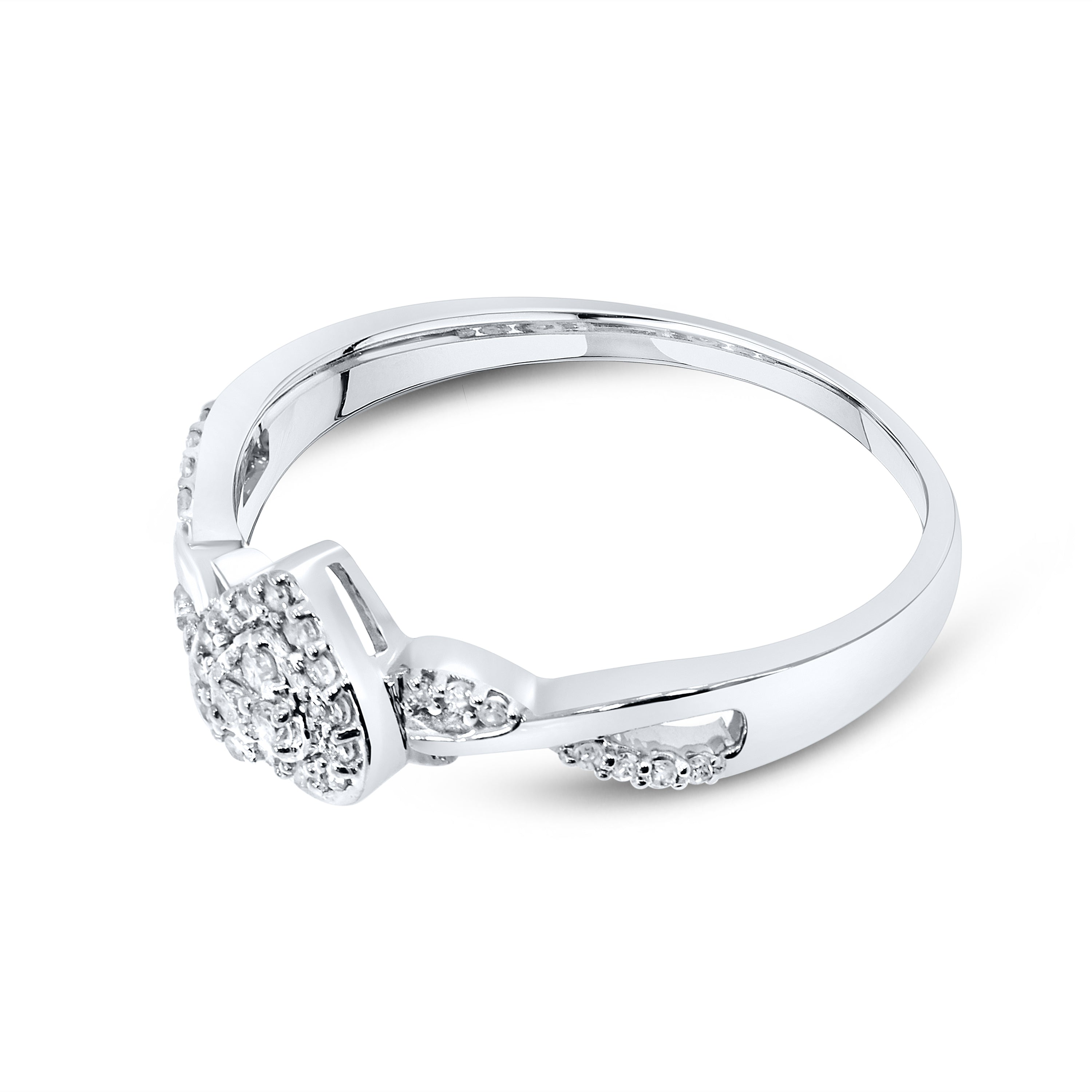 14KT WHITE GOLD DIAMOND PROMISE RING 0.12 CTW