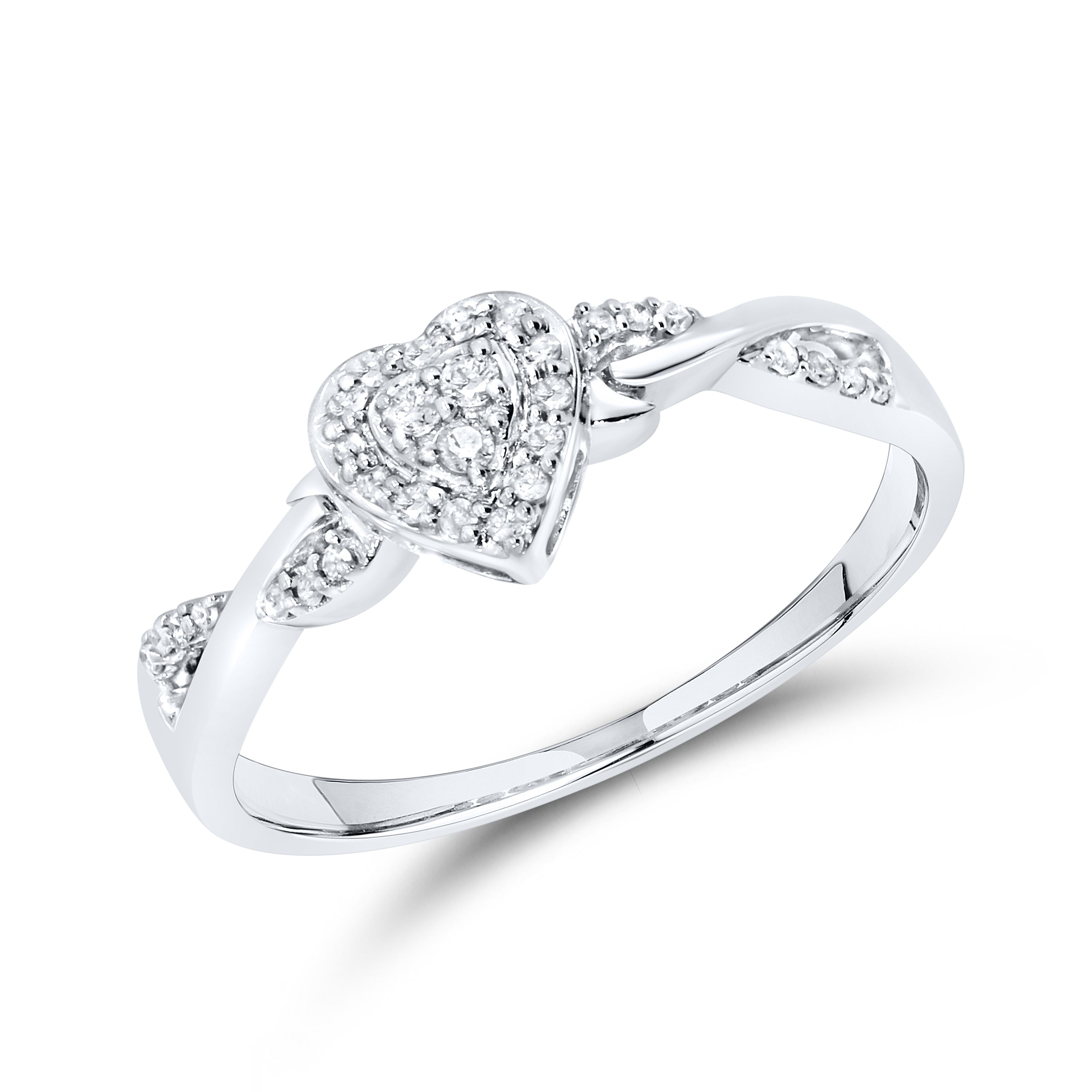 14KT WHITE GOLD DIAMOND PROMISE RING 0.12 CTW