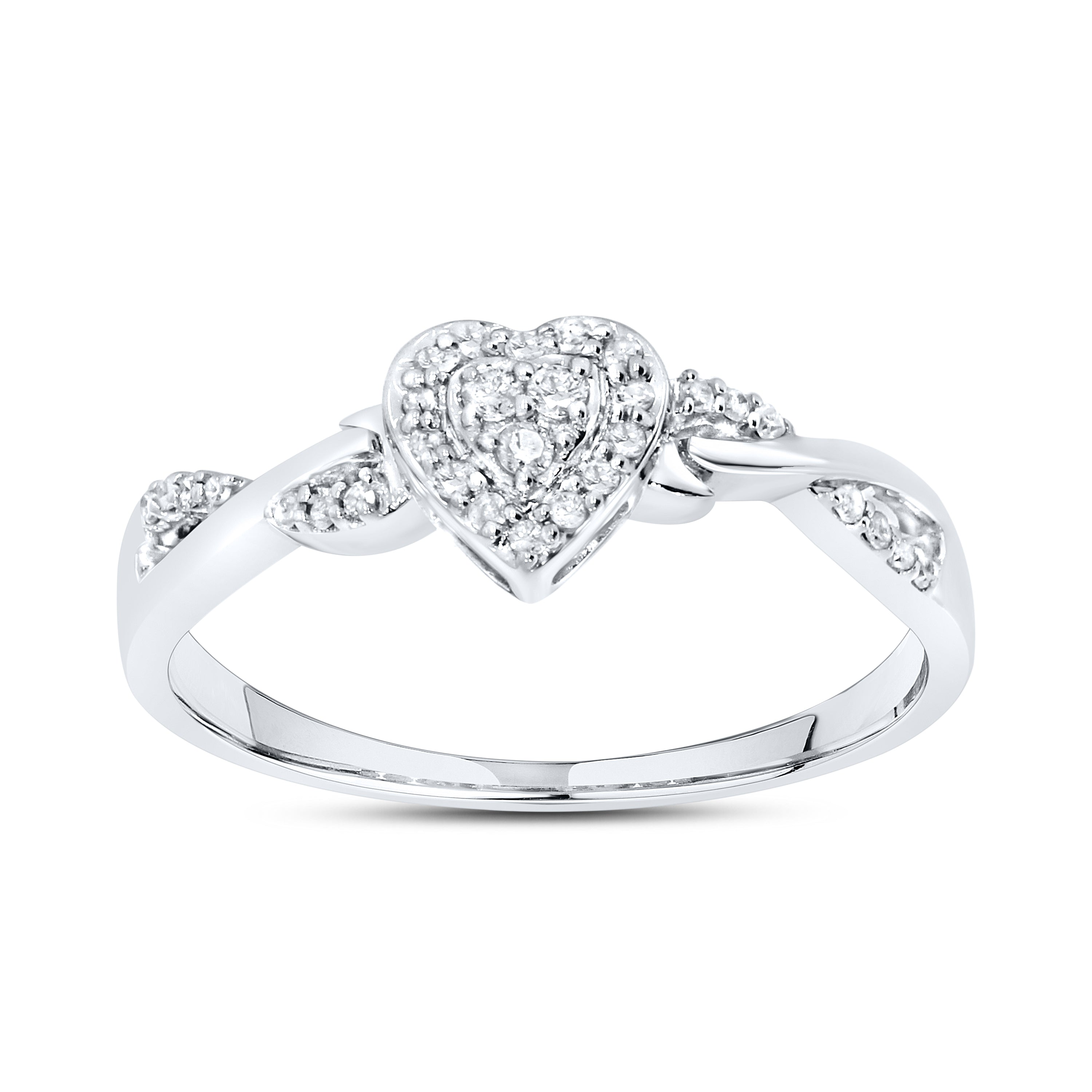 14KT WHITE GOLD DIAMOND PROMISE RING 0.12 CTW