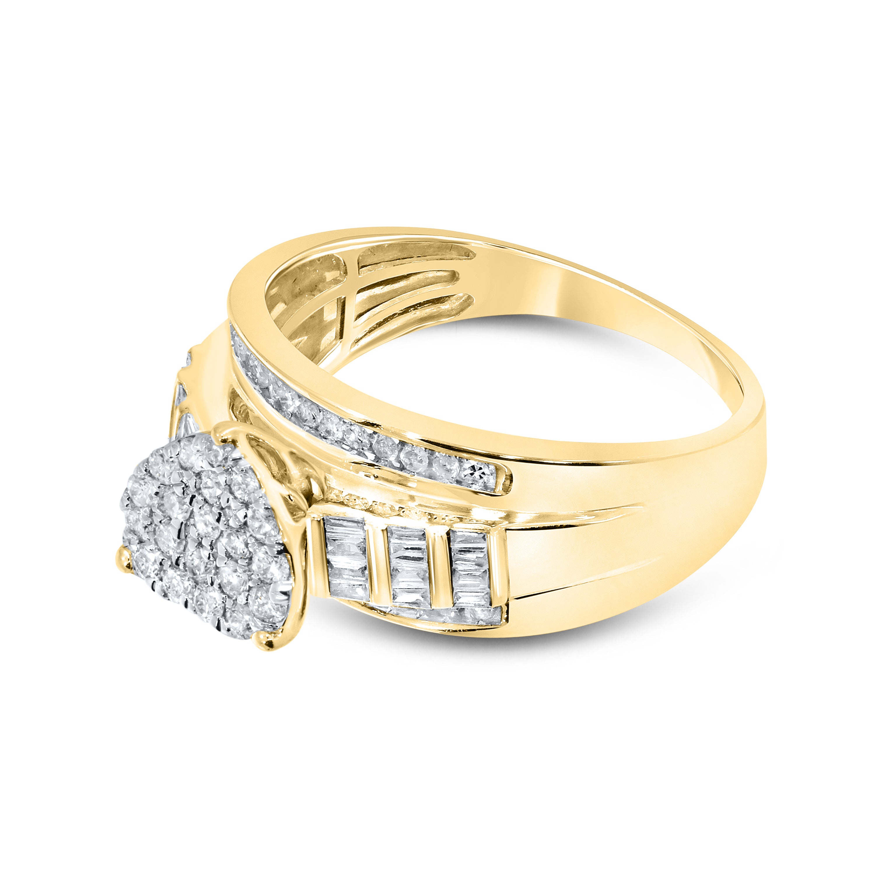 10K YELLOW GOLD  DIAMOND RING 0.46 CTW