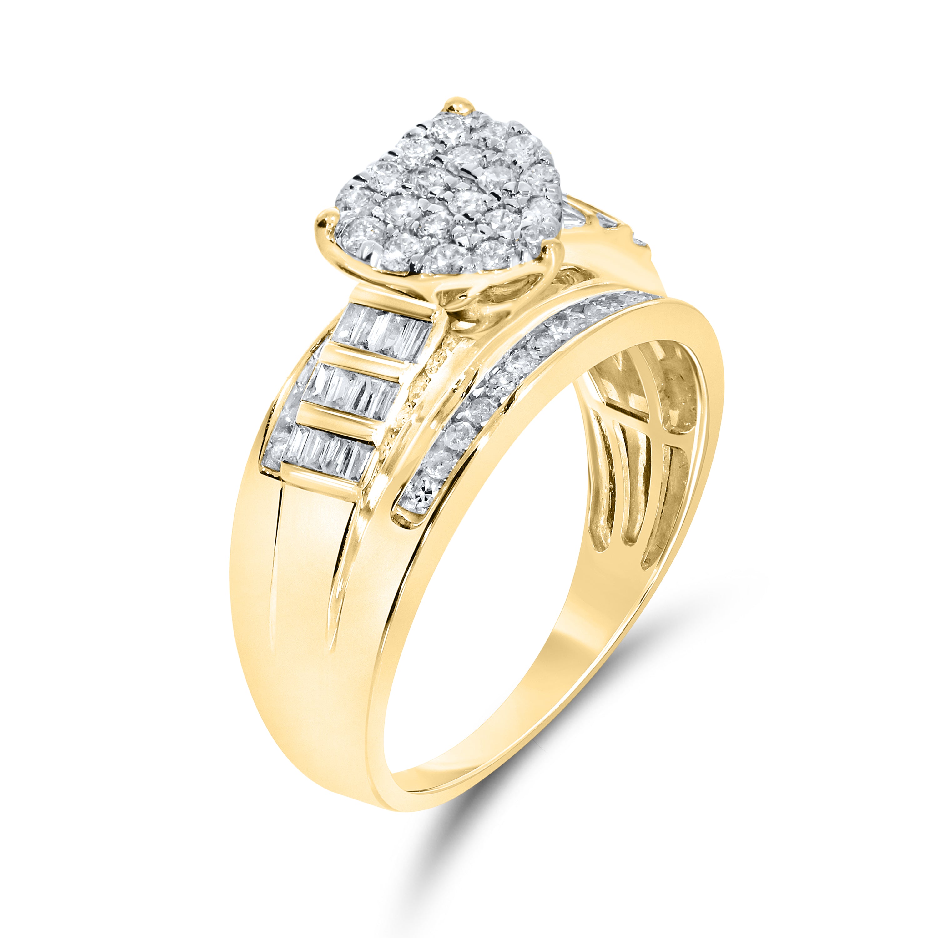 10K YELLOW GOLD  DIAMOND RING 0.46 CTW