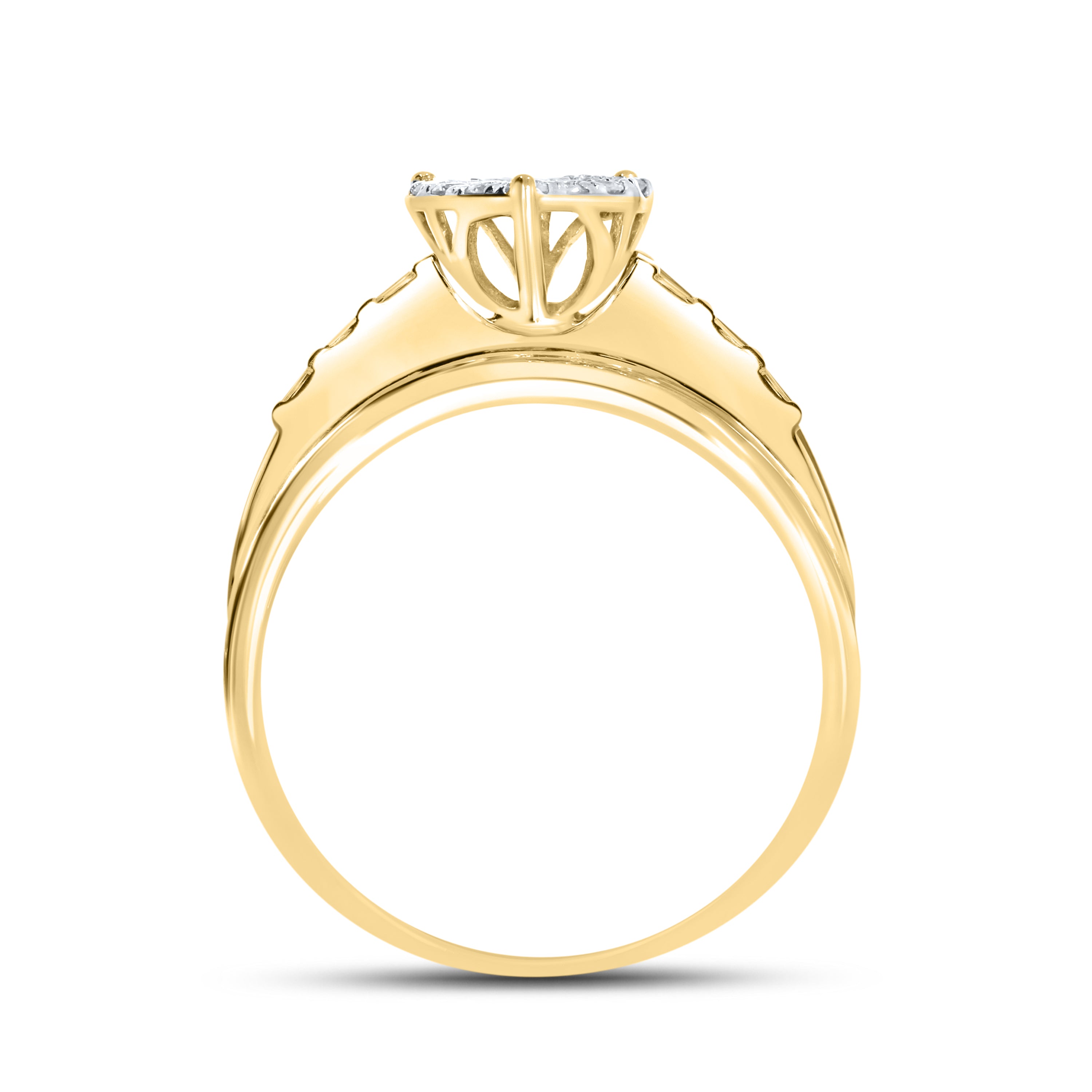 10K YELLOW GOLD  DIAMOND RING 0.46 CTW