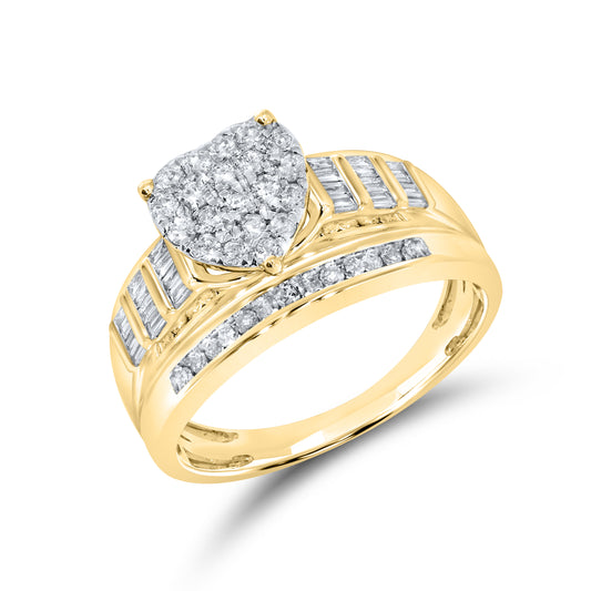 10K YELLOW GOLD  DIAMOND RING 0.46 CTW