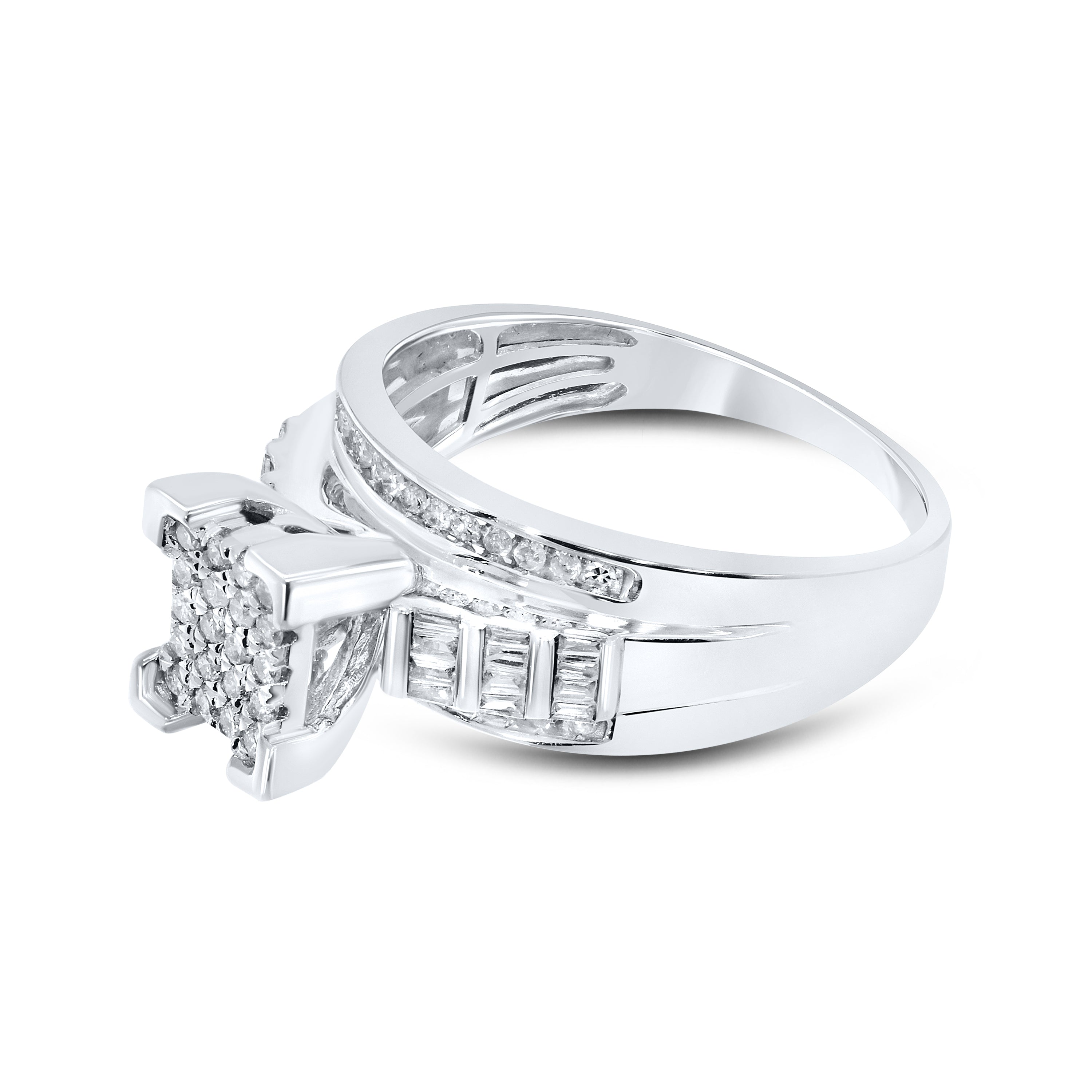 10K WHITE GOLD DIAMOND LADIES RING 0.41 CTW