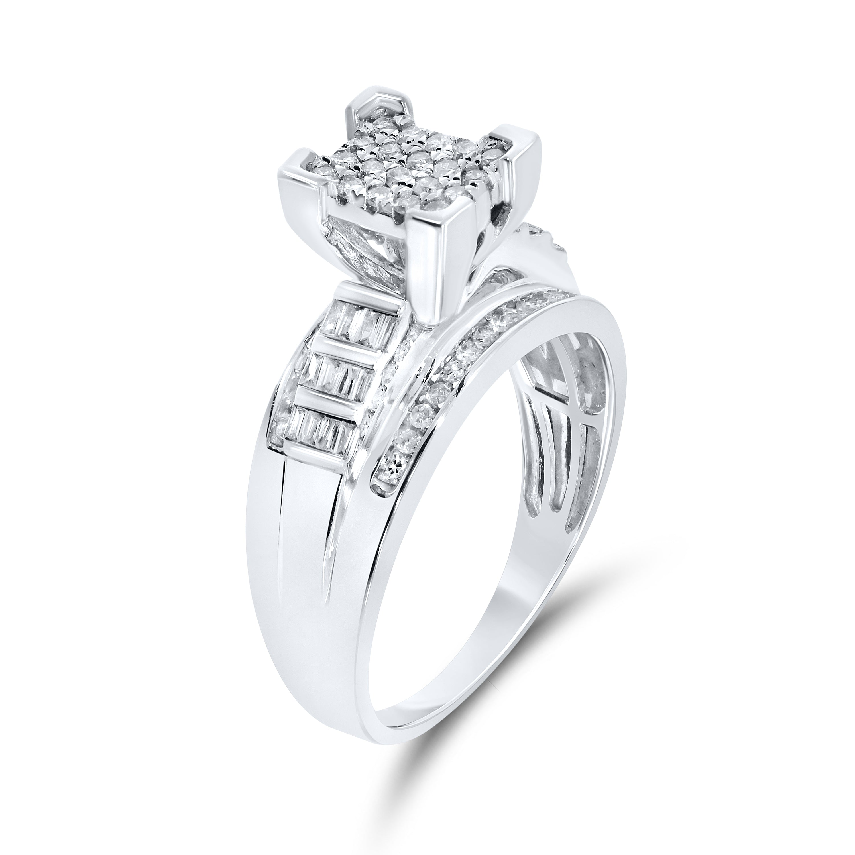 10K WHITE GOLD DIAMOND LADIES RING 0.41 CTW