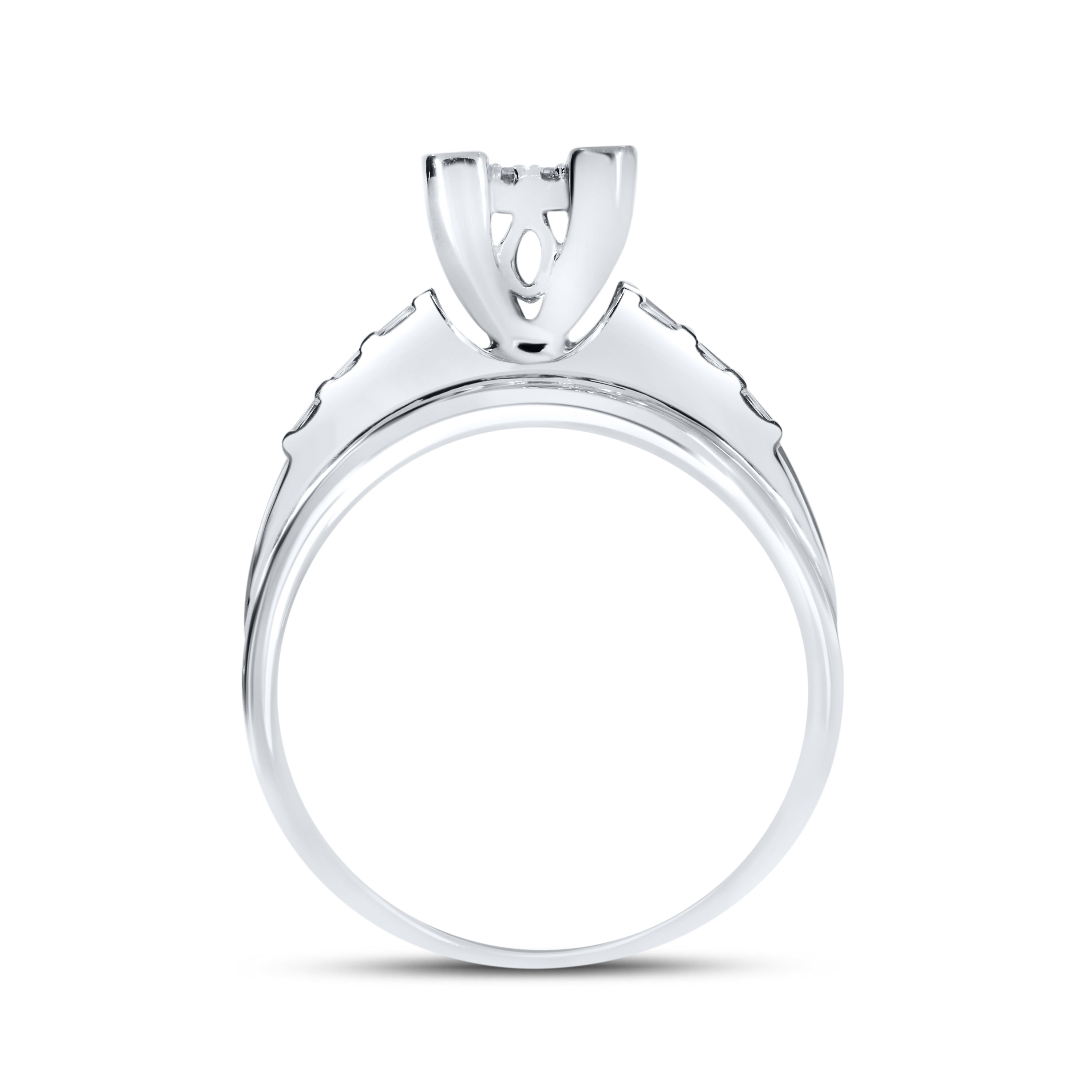 10K WHITE GOLD DIAMOND LADIES RING 0.41 CTW