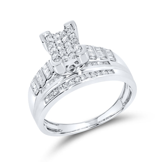 10K WHITE GOLD DIAMOND LADIES RING 0.41 CTW