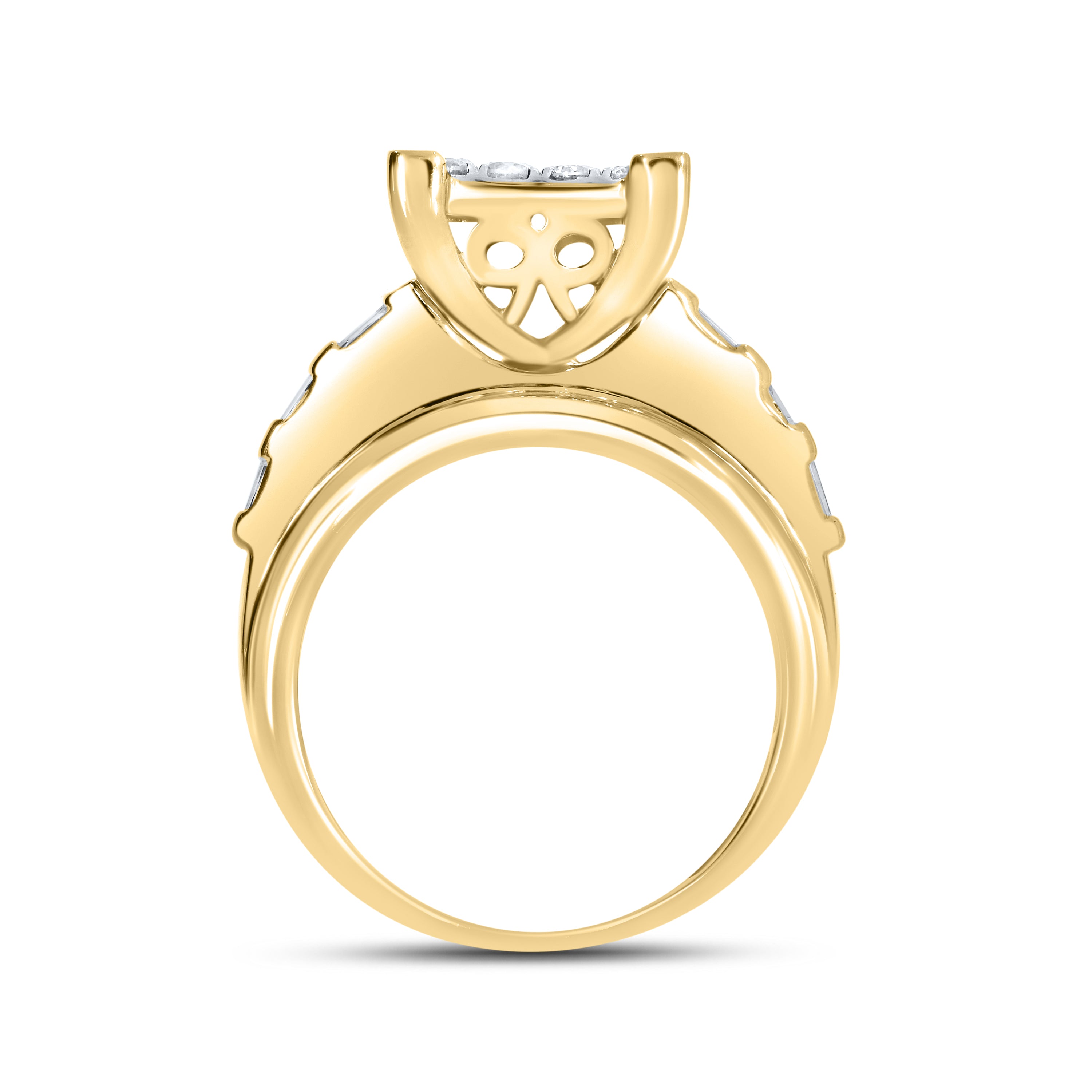 10k Yellow Gold 1.75 ctw diamond ring