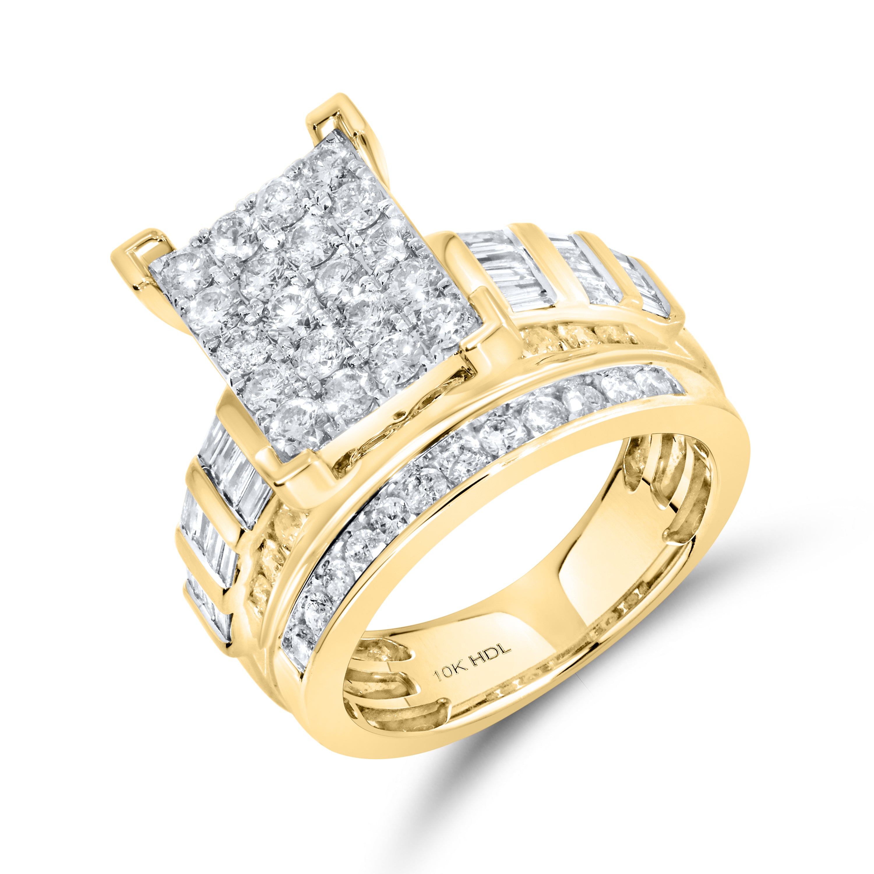 10k Yellow Gold 1.75 ctw diamond ring