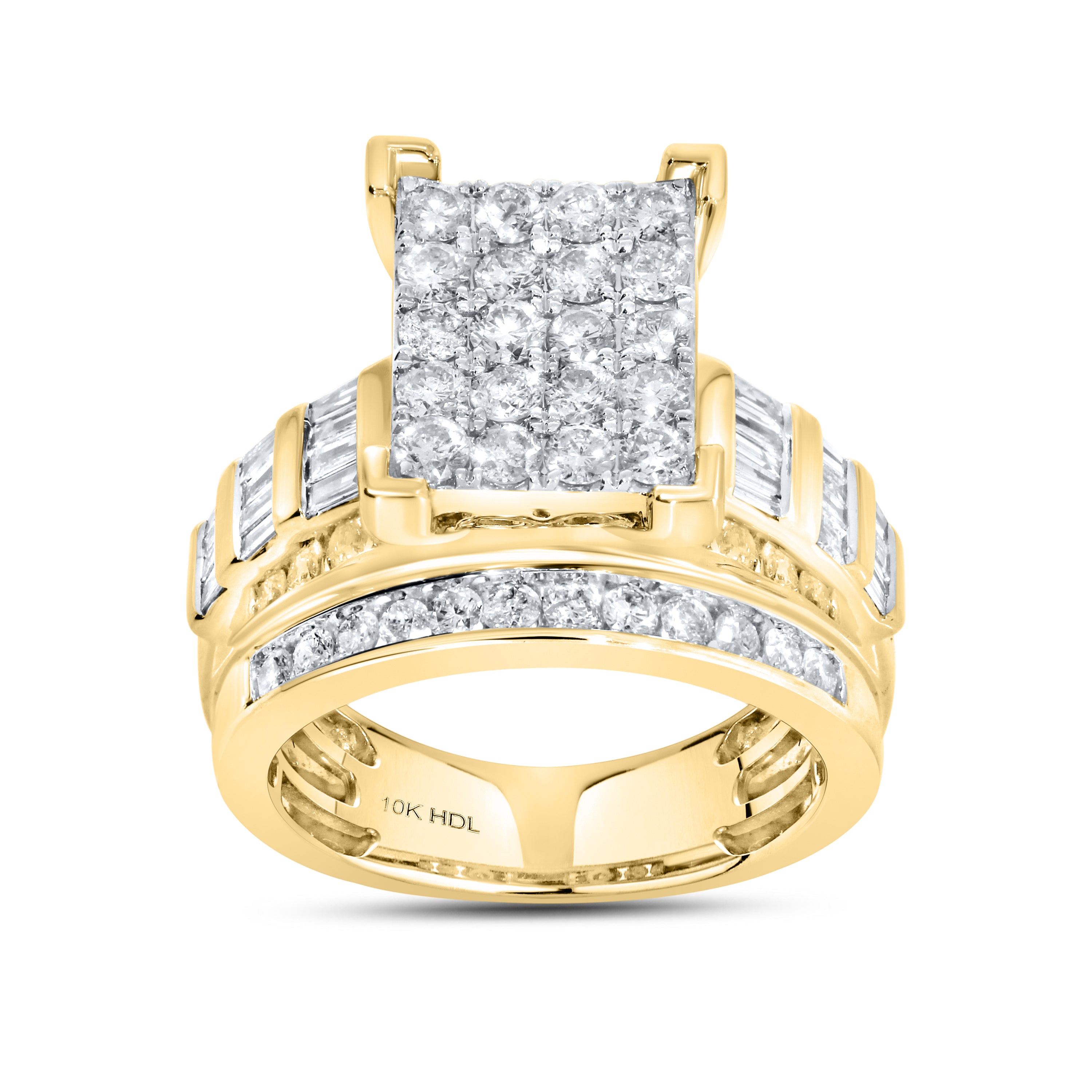 10k Yellow Gold 1.75 ctw diamond ring
